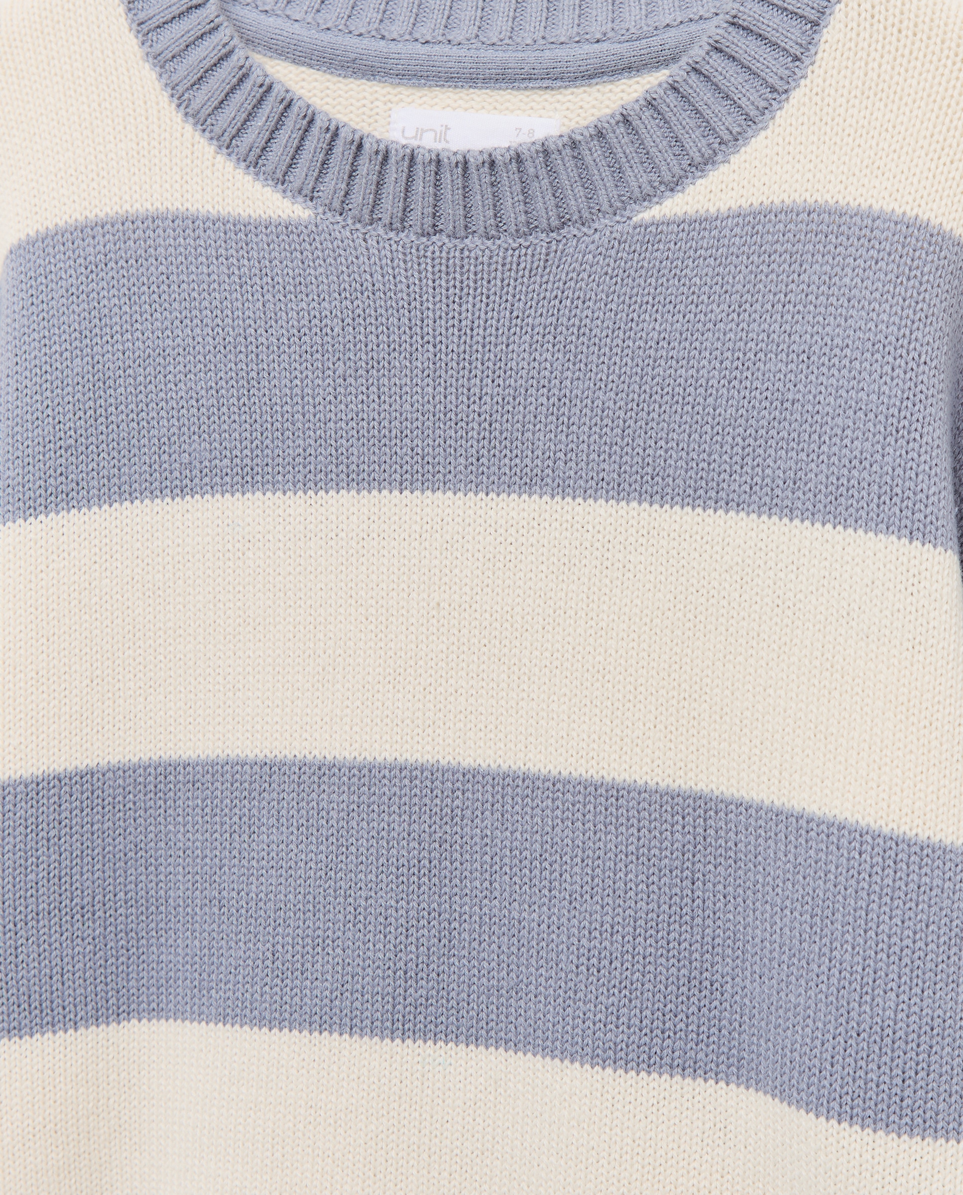 Jersey de niño cuello caja rayas 400 Azul-3