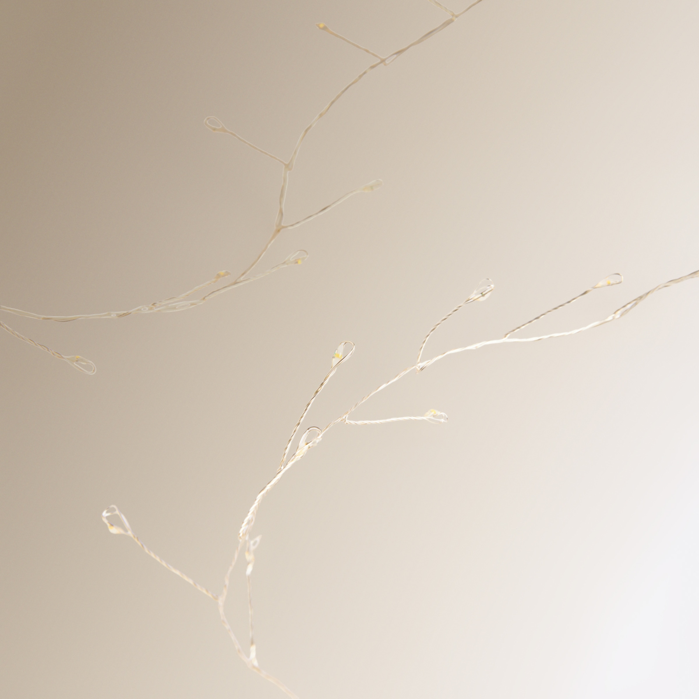 Cortina decorativa con 300 luces LED Navidad Plateado-3