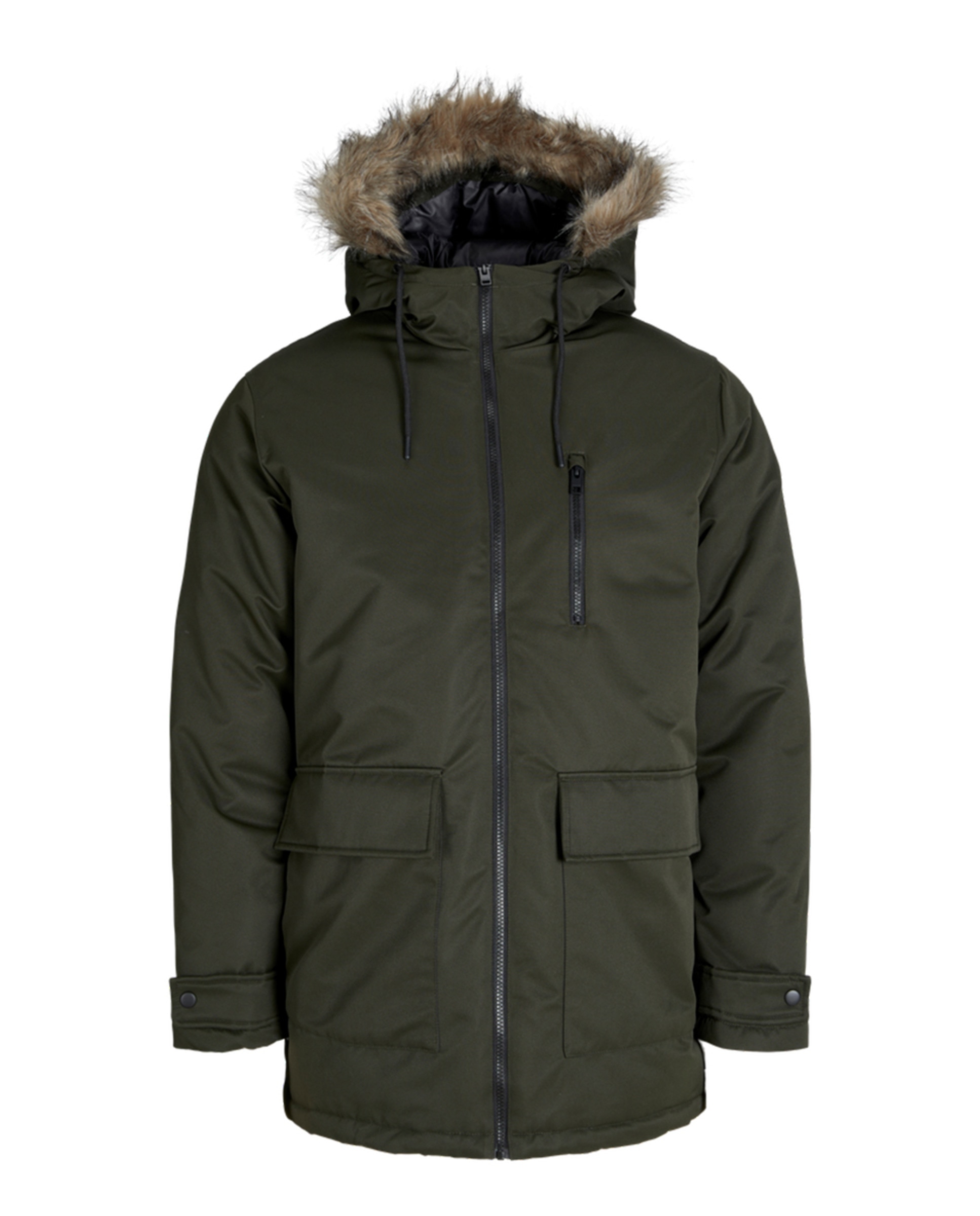 Parka de homem com capuz Verde-6