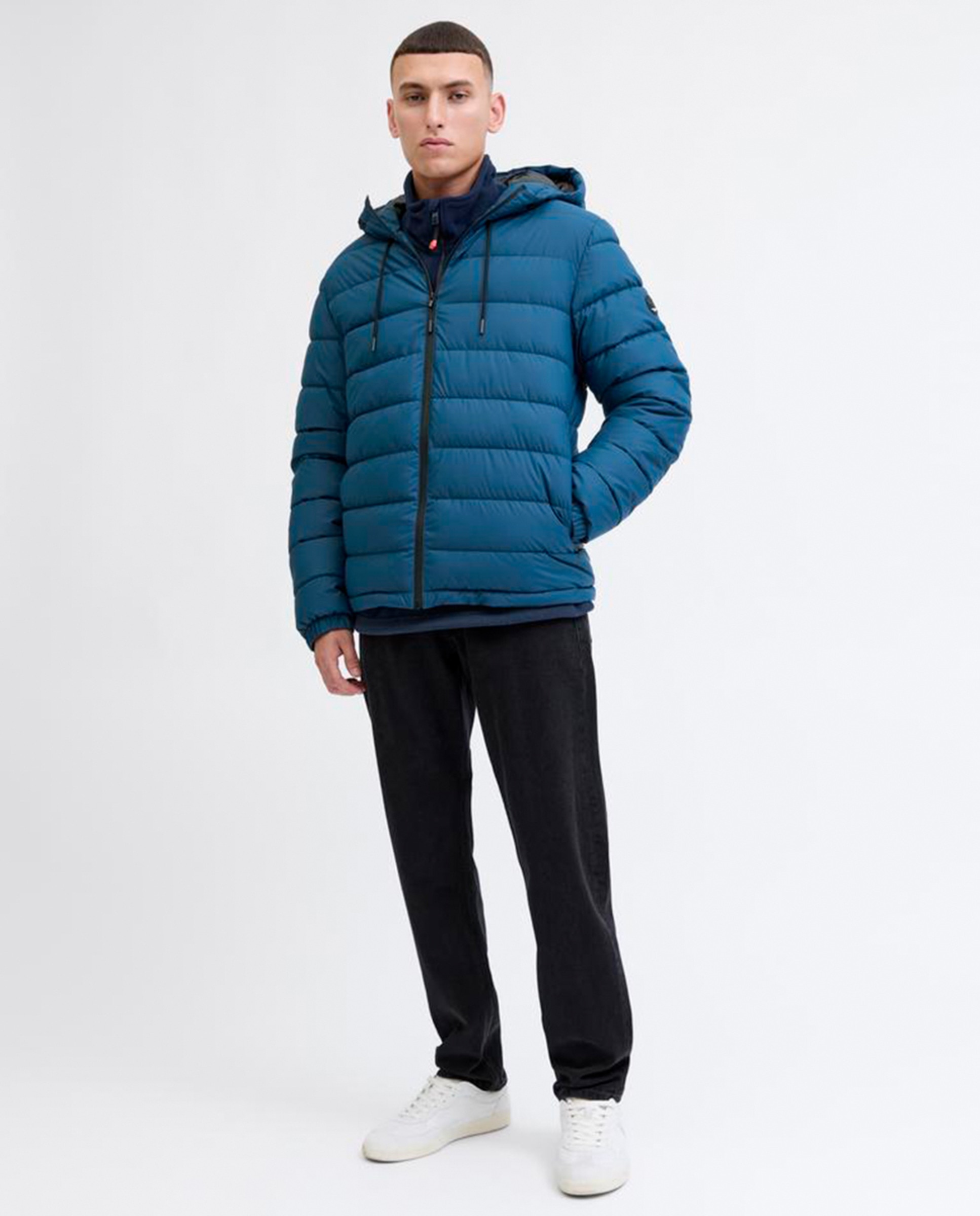 Imagen 7 de Chaqueta acolcada de hombre con capucha - Jack & Jones - Azul Azul