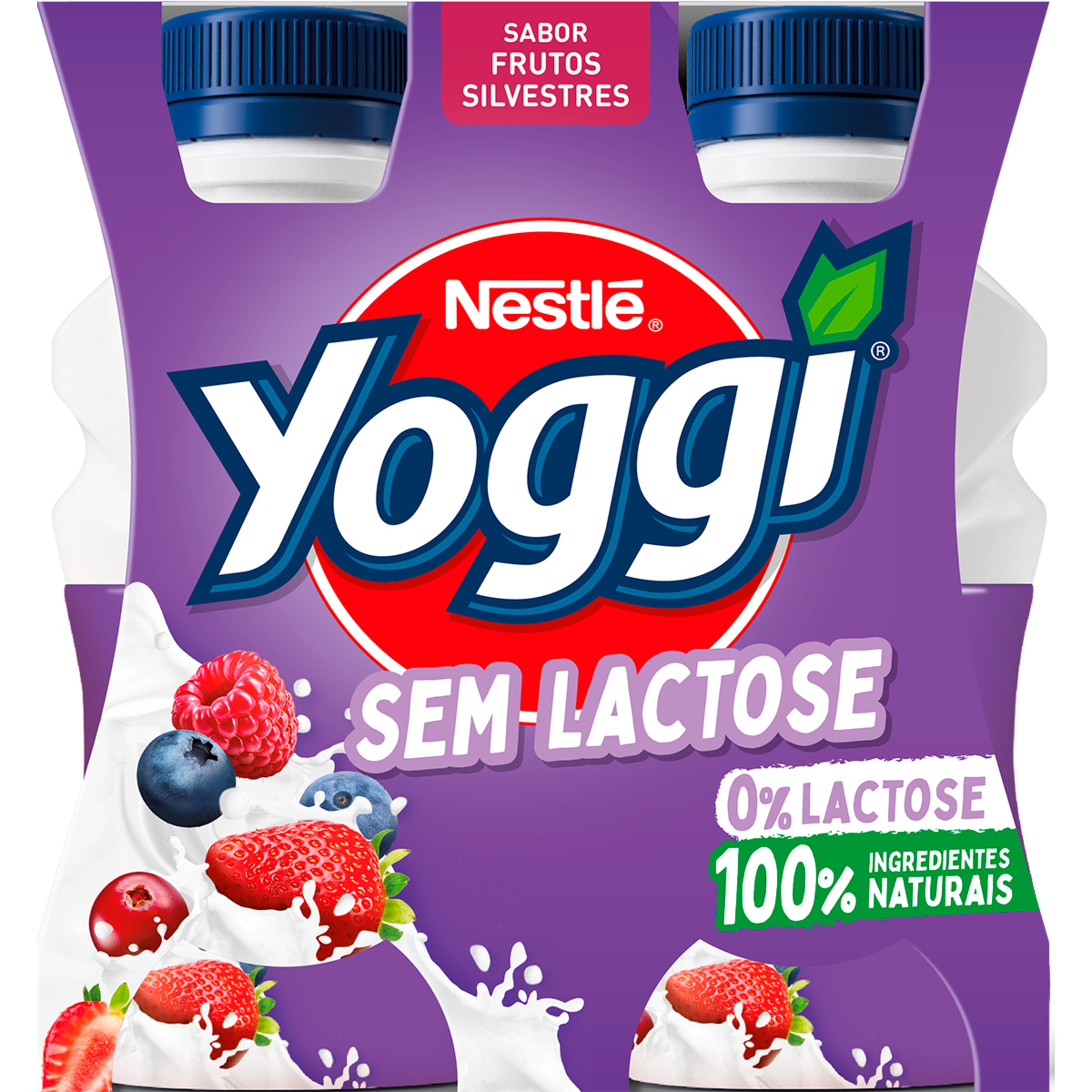 Iogurte Líquido de Frutos Silvestres sem Lactose Pack 4 embalagem 160 g