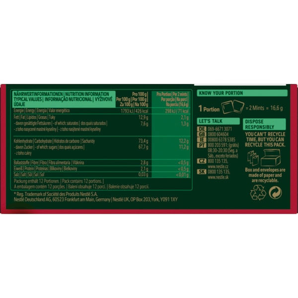 Chocolate com Cereja After Eight embalagem 200 g