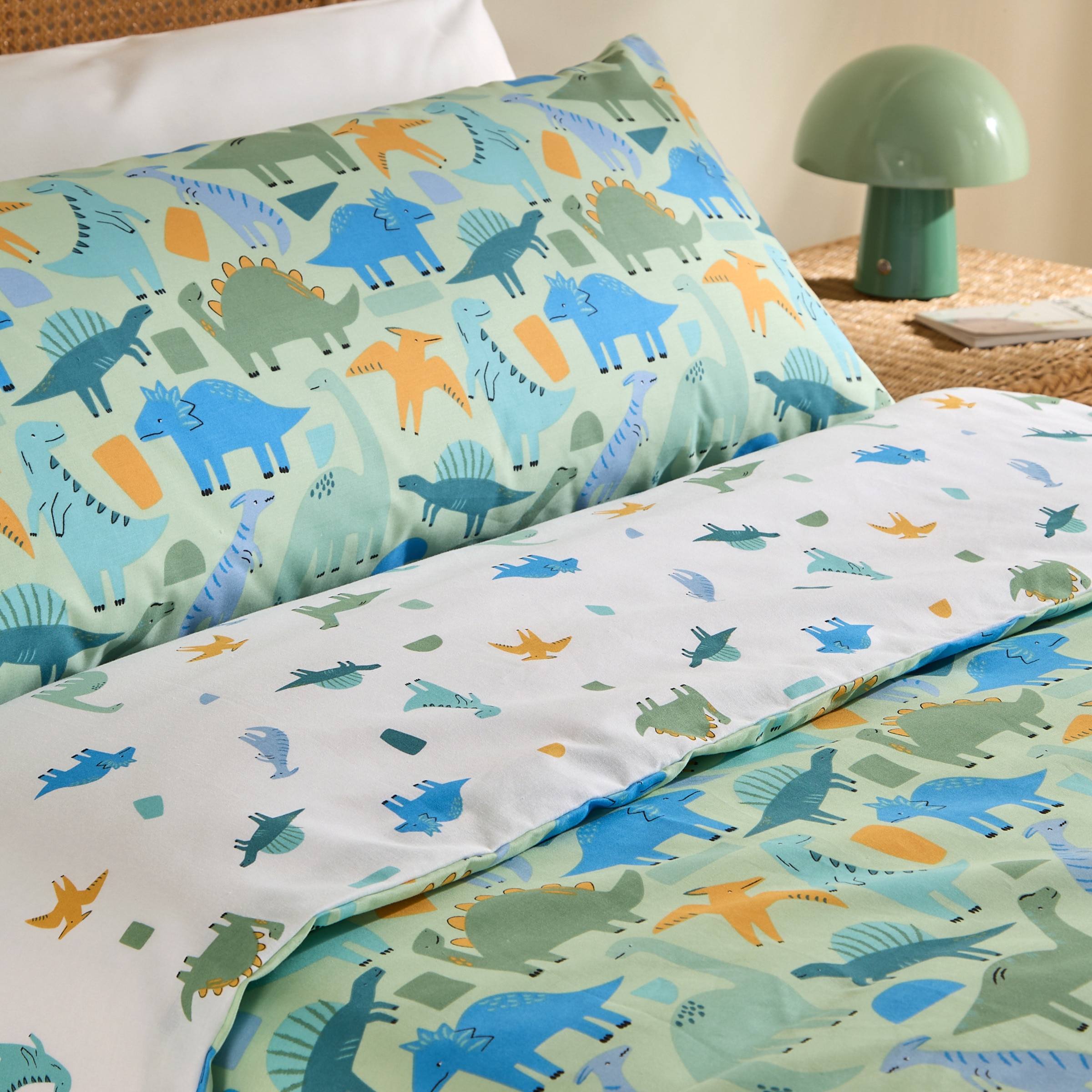 Conjunto de Capa de Edredão Dinos Multicolor-4