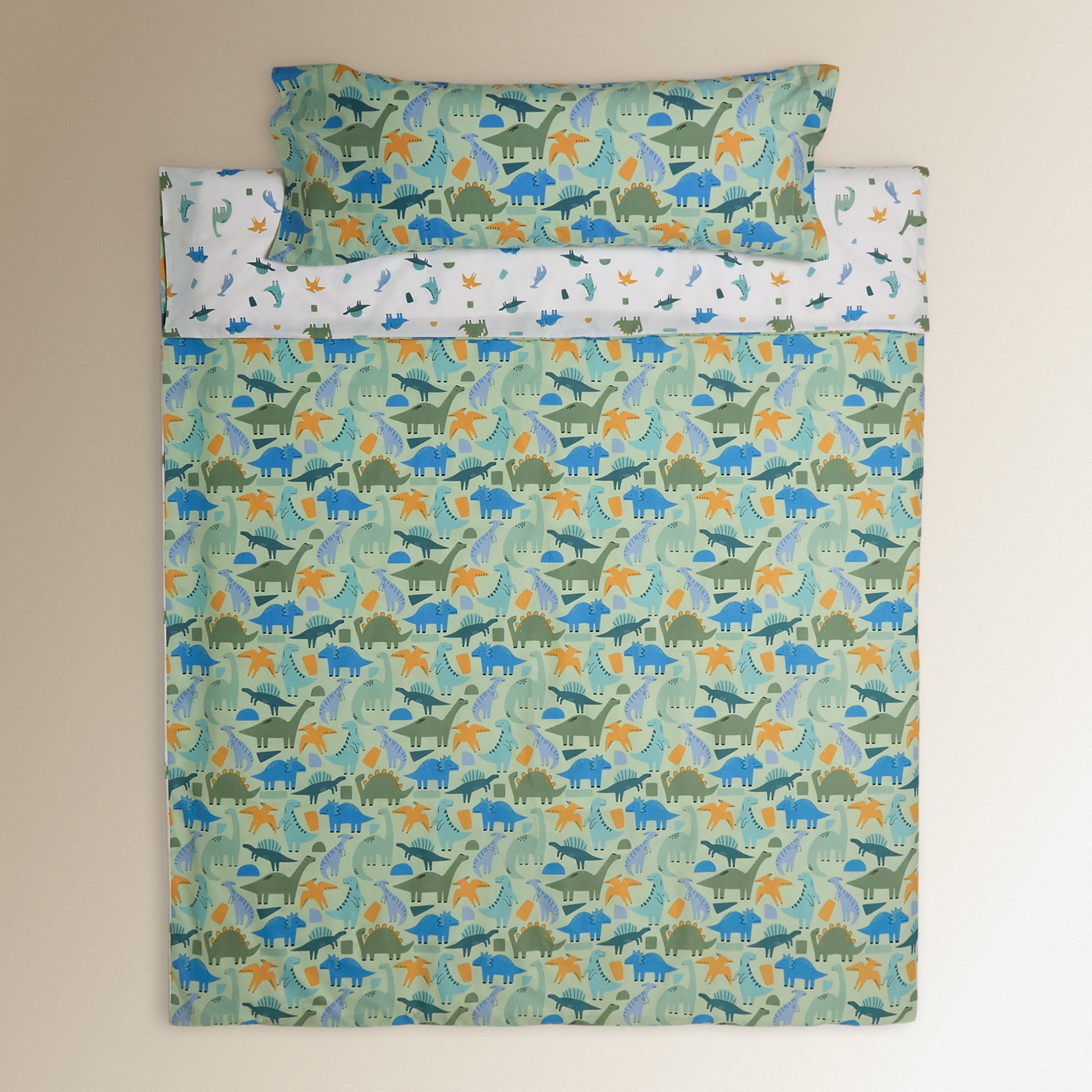 Conjunto de Capa de Edredão Dinos Multicolor-2