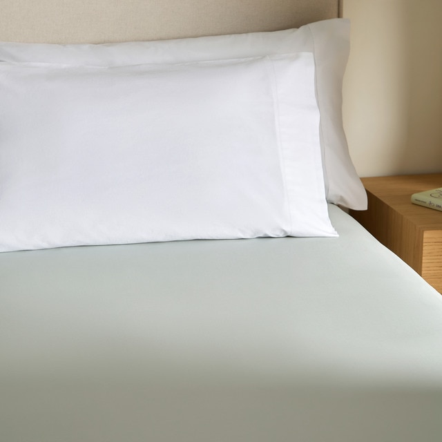 Imagen 0 de Sábana bajera ajustable Algodón Satén 300 hilos platabanda 35 cm El Corte Inglés