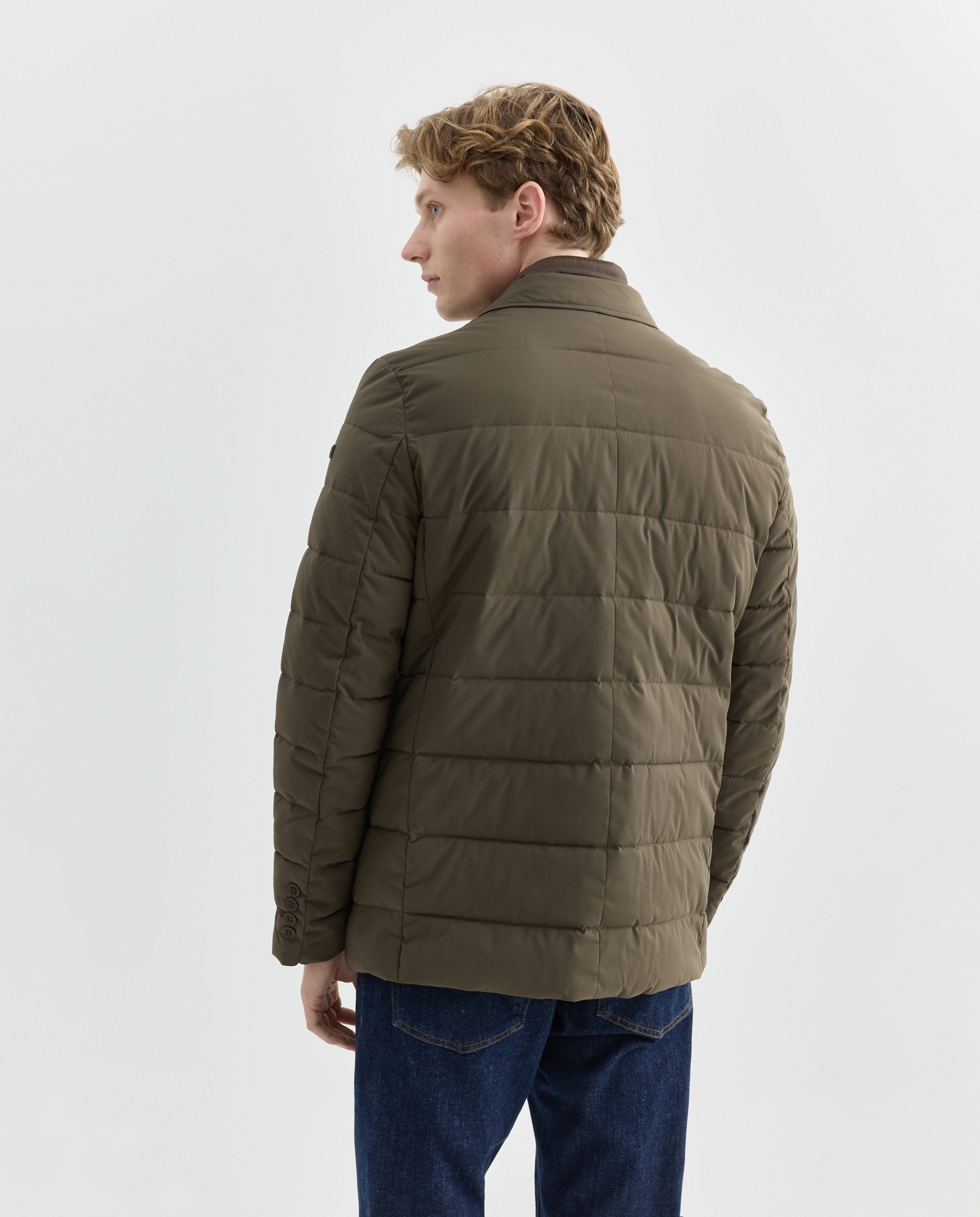 Blusão Tipo Falso Blazer Verde-escuro-4