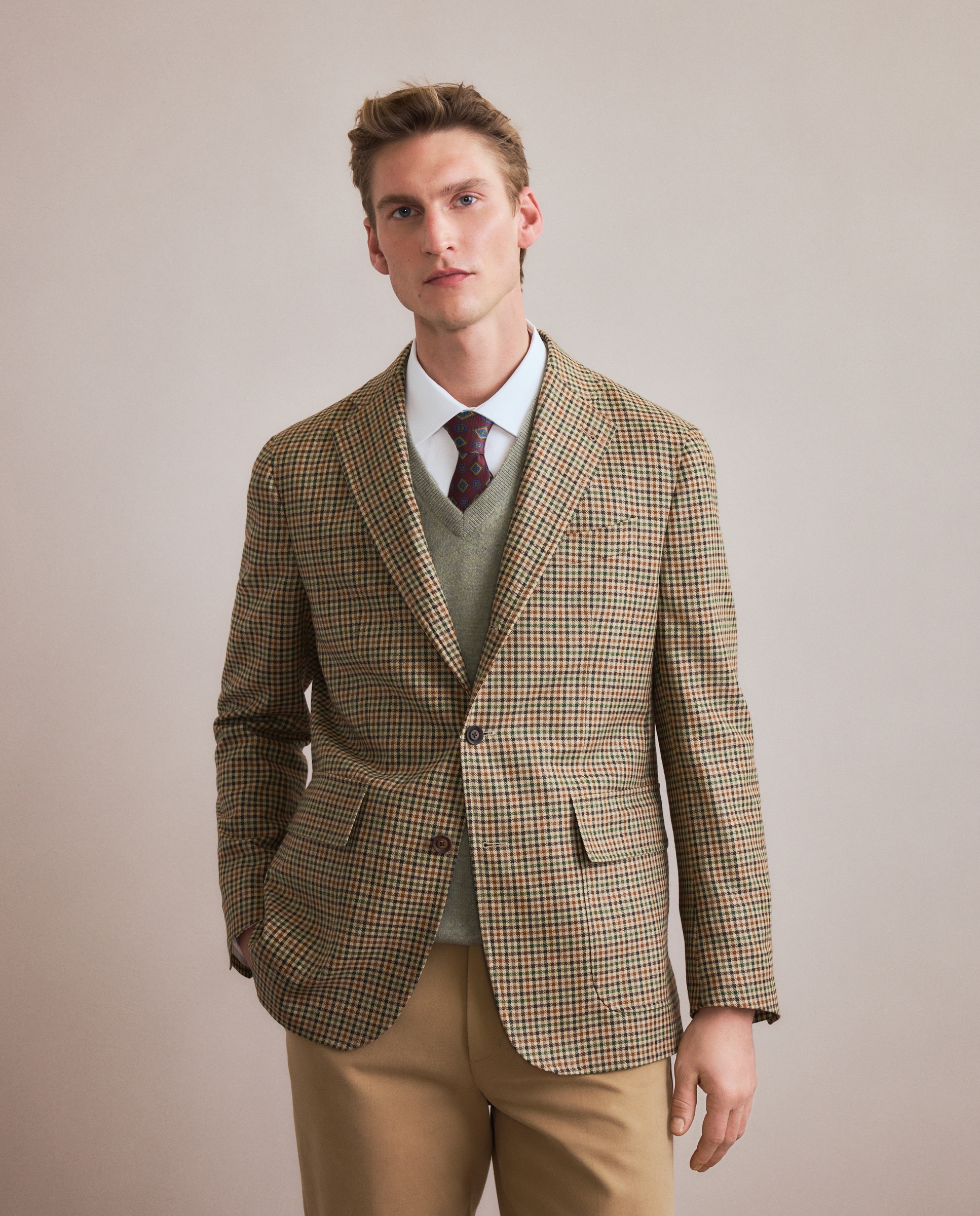 Casaco de homem Caqui-1