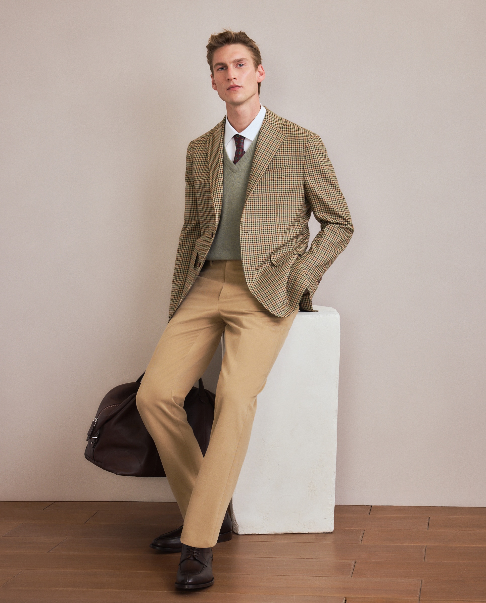 Casaco de homem Caqui-2