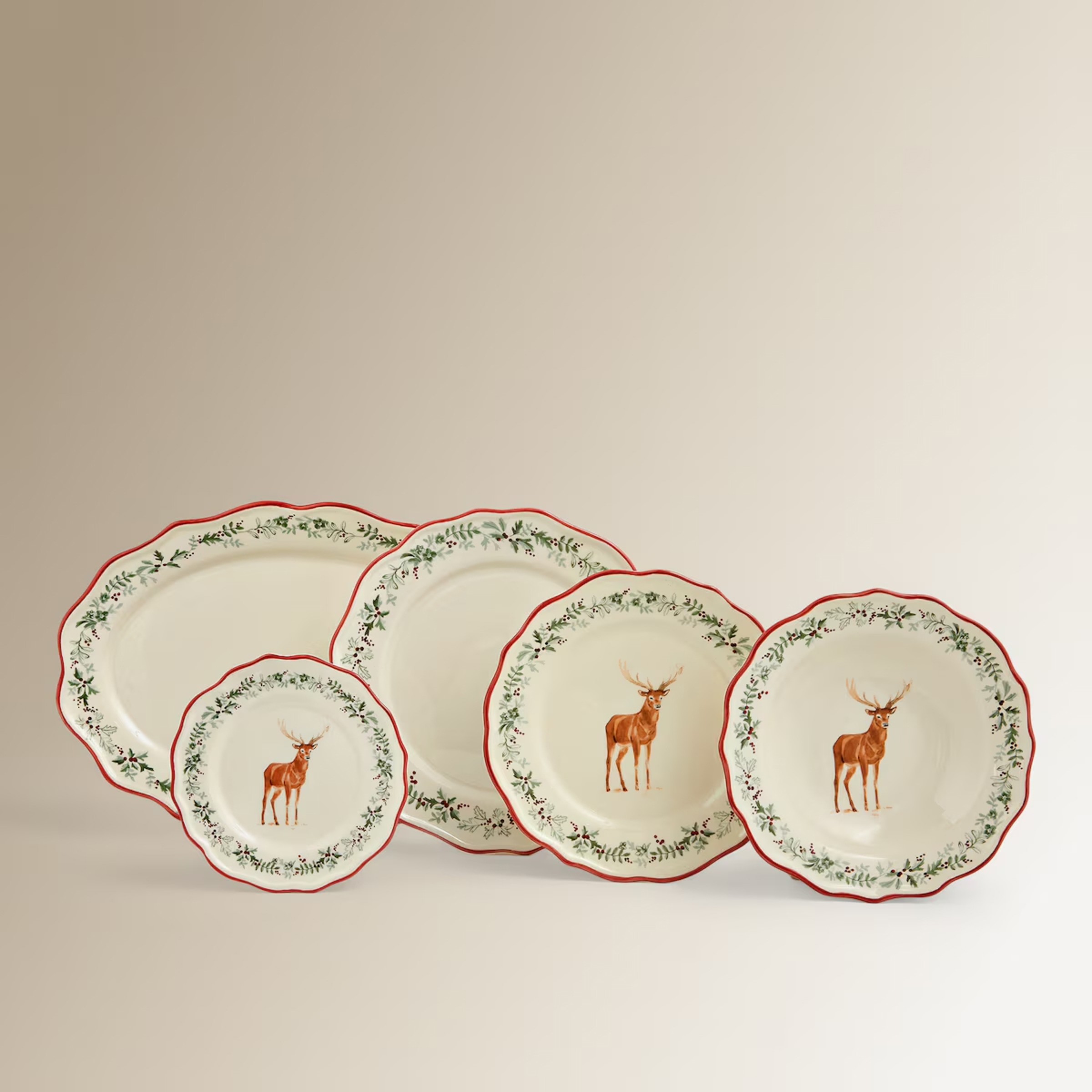 Vajilla por piezas Ciervos Wald Navidad El Corte Inglés 1