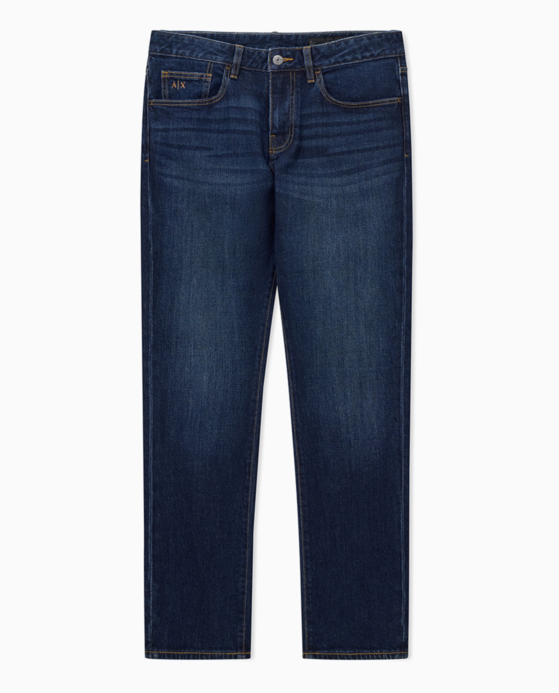 Jeans J14 Slim Fit com Lavagem Média Escura Azul-índigo-5