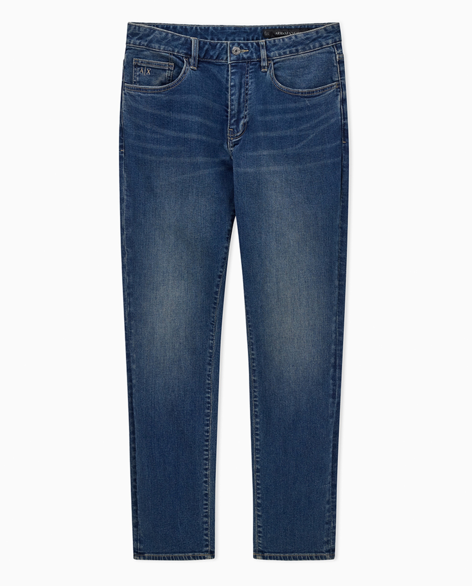 Jeans J14 Slim Fit com Lavagem Média Azul-índigo-5