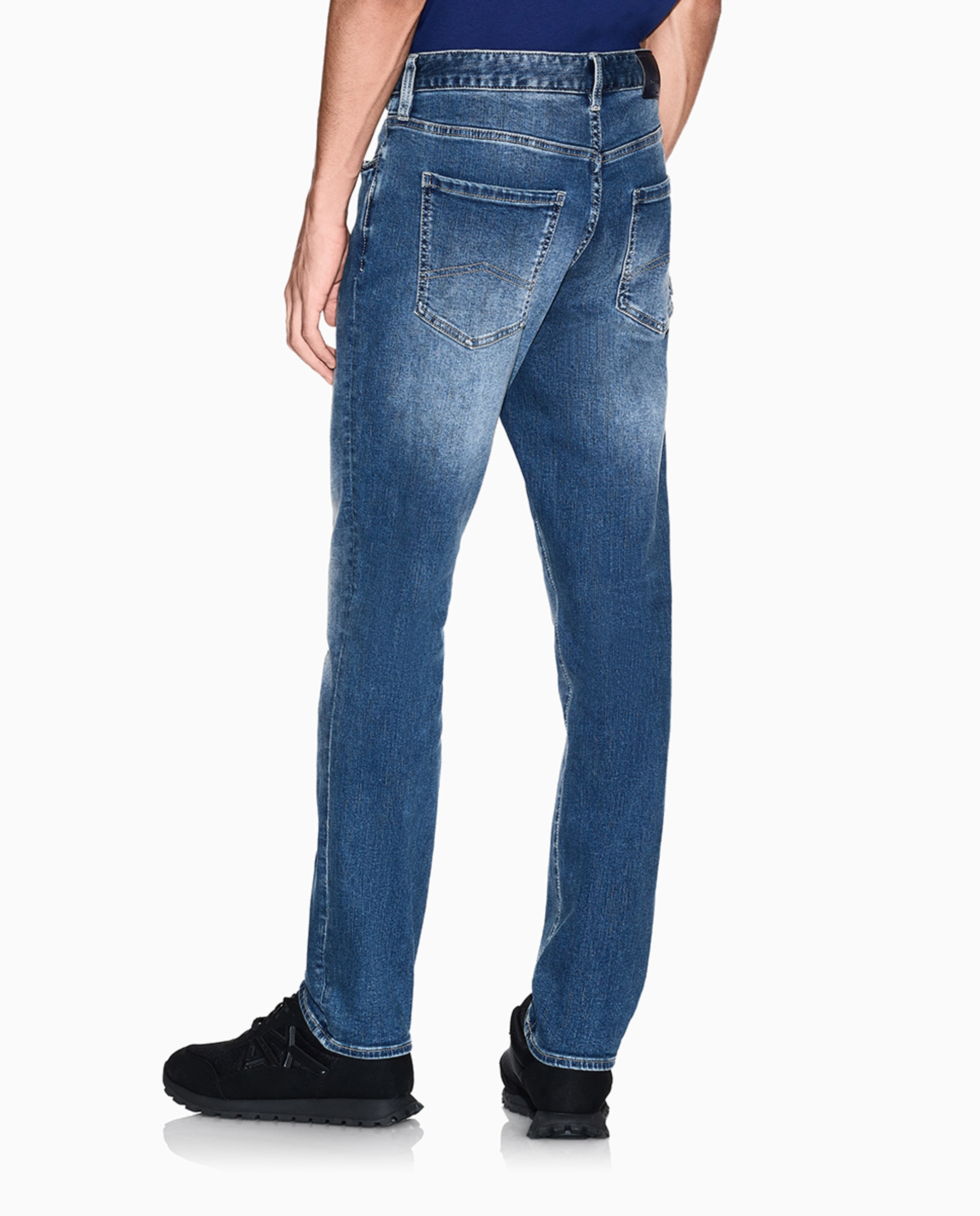 Jeans J14 Slim Fit com Lavagem Média Azul-índigo-3