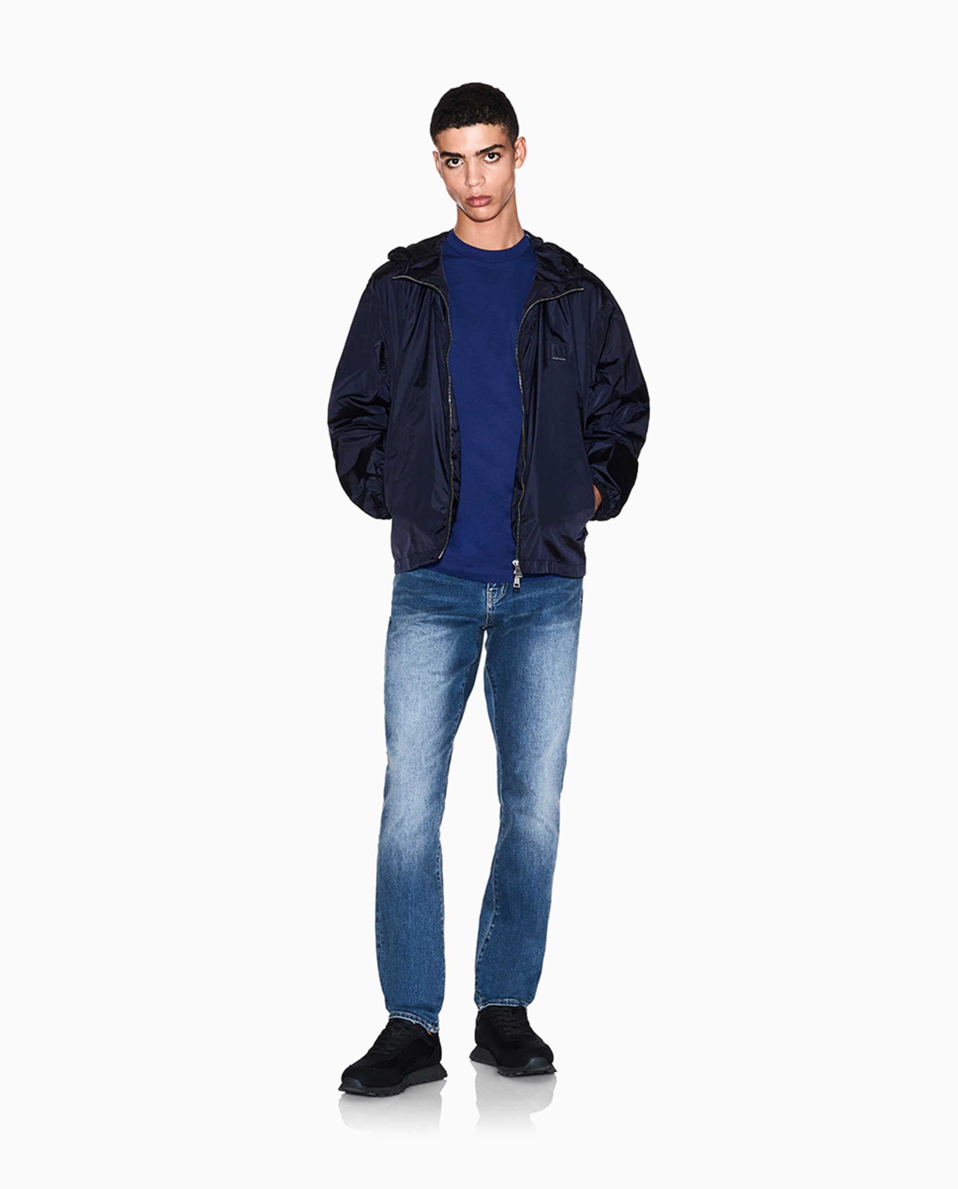 Jeans J14 Slim Fit com Lavagem Média Azul-índigo-1