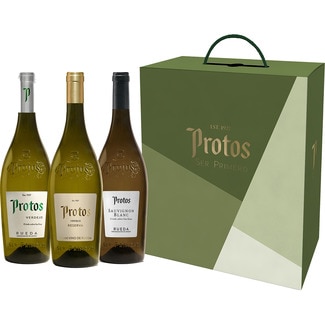estuche 3 botellas vino blanco verdejo, verdejo reserva y sauvignon blanc 75 cl - Protos