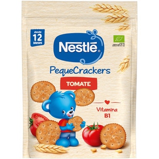 PequeCrackers infantiles tomate ecológicos desde 12 meses vitamina B1 bolsa 100 g - Nestle