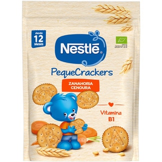 PequeCrackers infantiles zanahorias ecológicas desde 12 meses vitamina B1 bolsa 100 g - Nestle