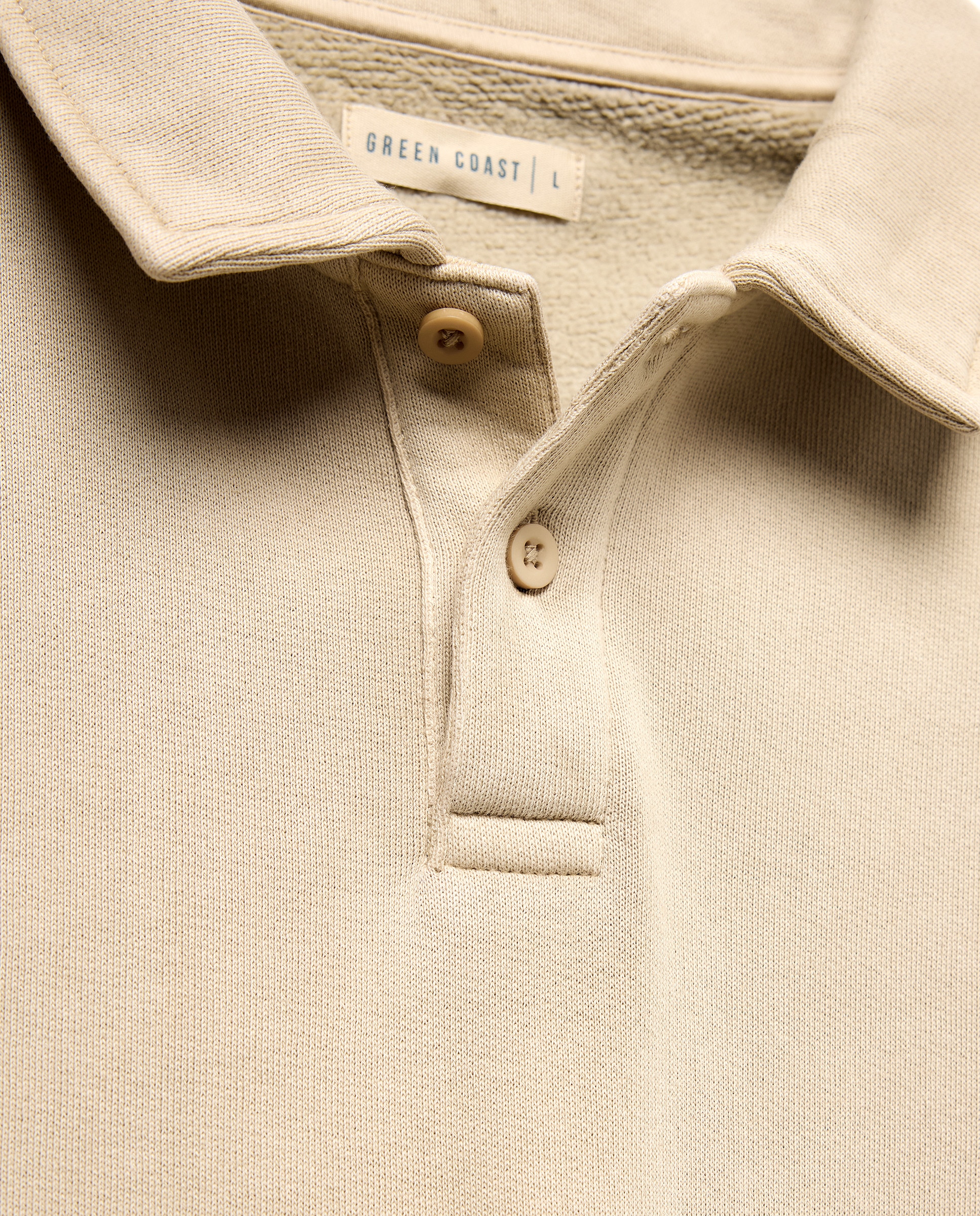 Polo Tipo Sweatshirt com Manga Comprida 850 Pedra-6