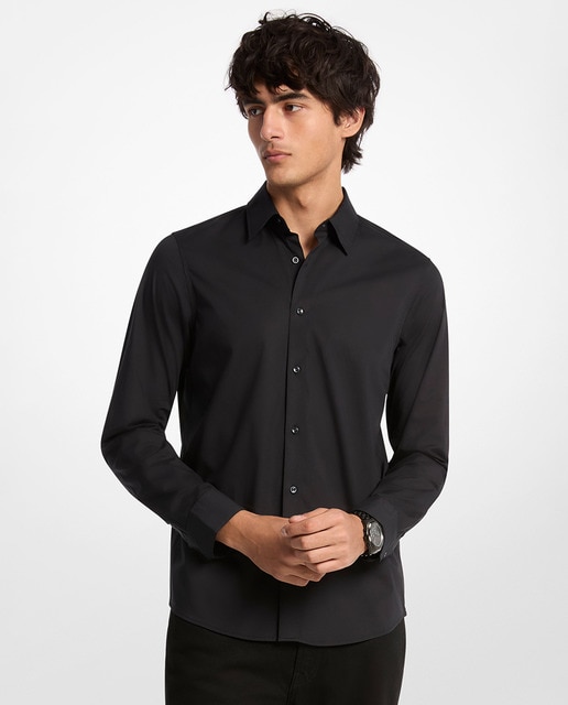 Imagem 0 de Camisa de Manga Comprida Lisa com Logótipo Bordado