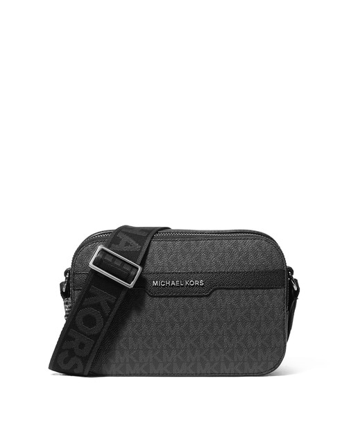 Imagen 0 de Bandolera de hombre dos cremalleras de estampado logotipos