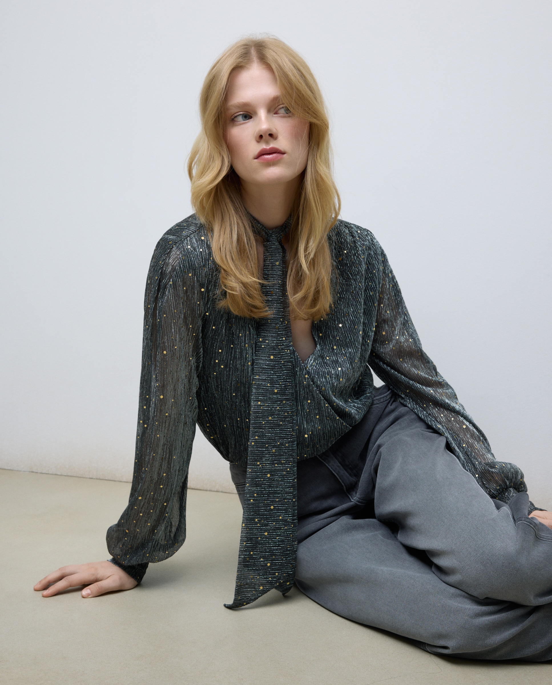 Body Liso de Manga Comprida 820 Cinzento Médio-2