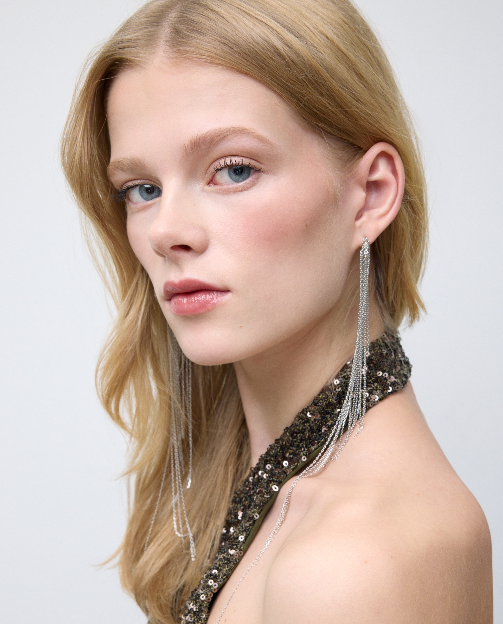 Blusa sem Mangas e com Decote Halter Verde-4