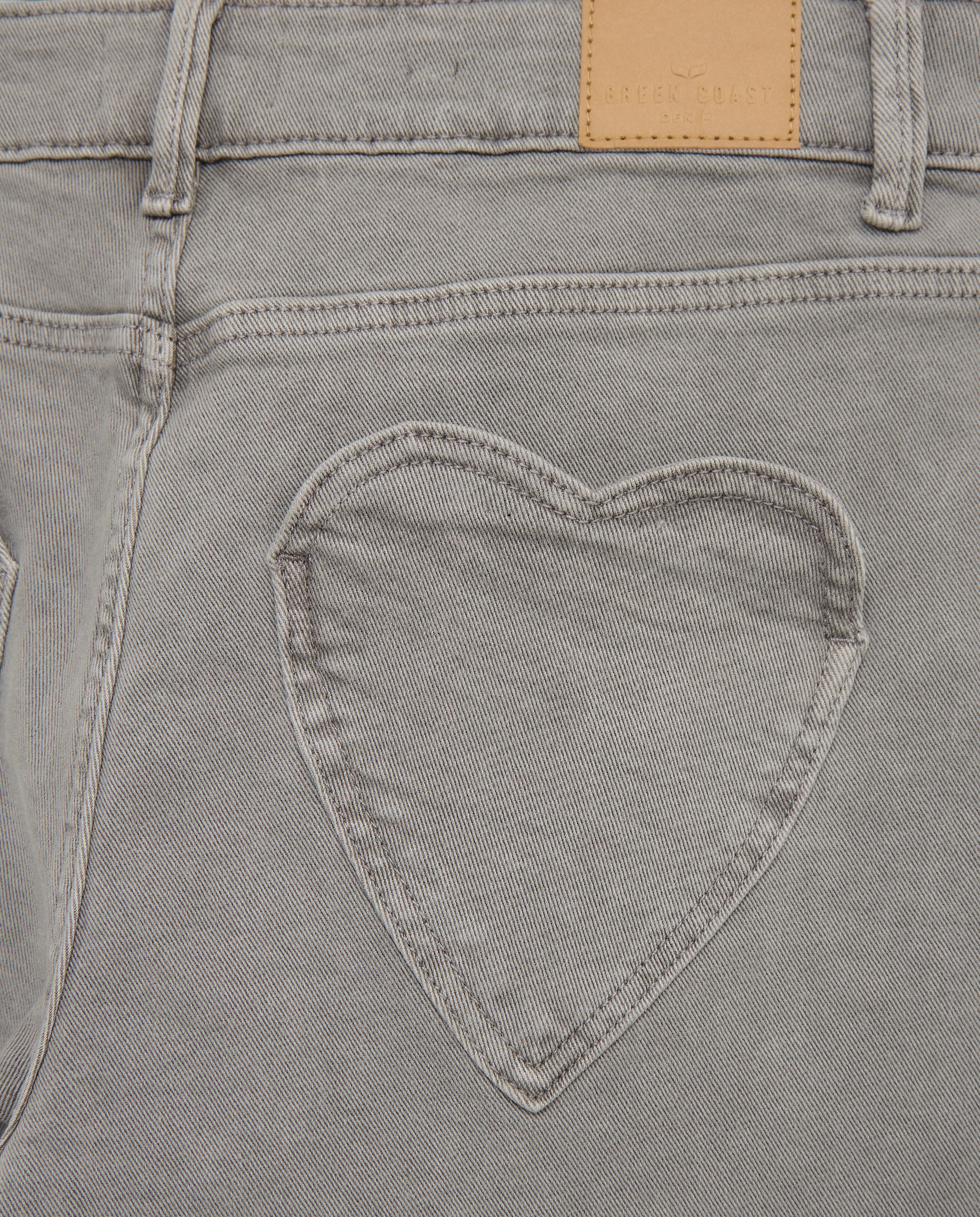 Calças com Bordados 820 Cinzento Médio-5