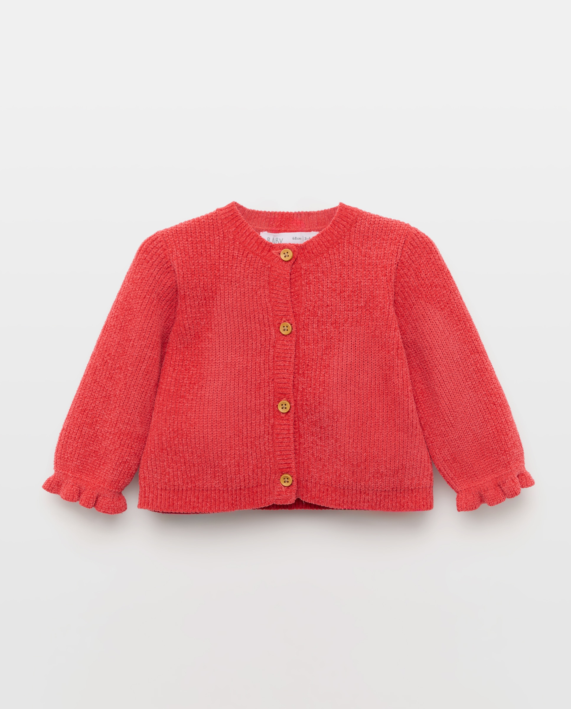 Casaco de Tricot Liso de Bebé Baby El Corte Inglés 600 Vermelho-1