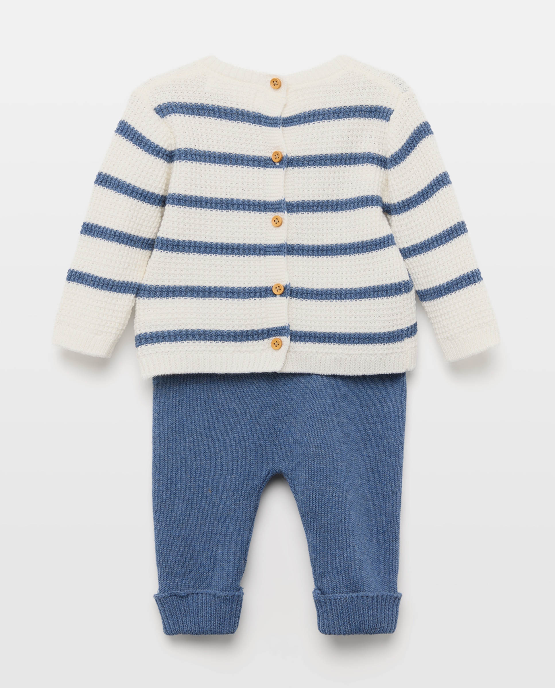 Conjunto de 2 Peças de Bebé: Camisola de Malha + Leggings Baby El Corte Inglés Azul-2