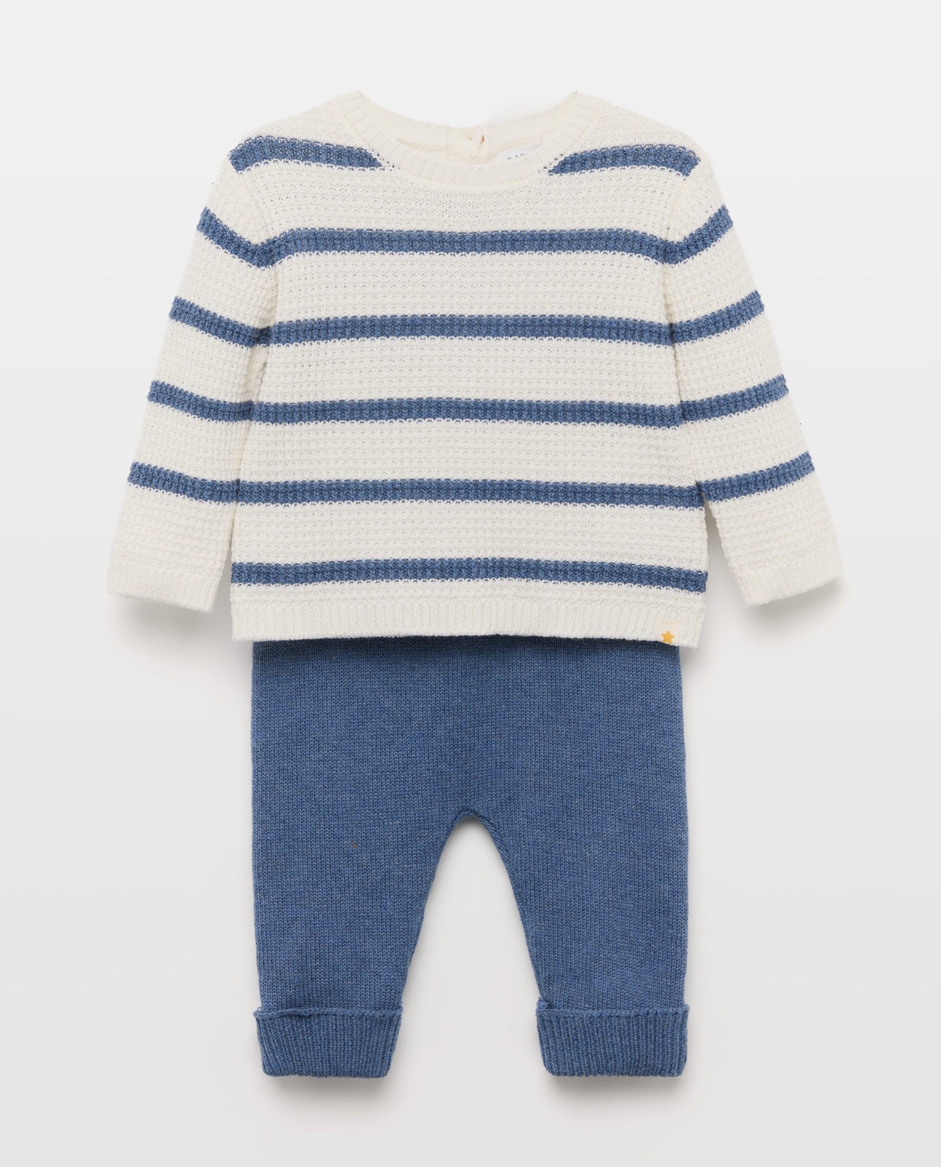 Conjunto de 2 Peças de Bebé: Camisola de Malha + Leggings Baby El Corte Inglés Azul-1