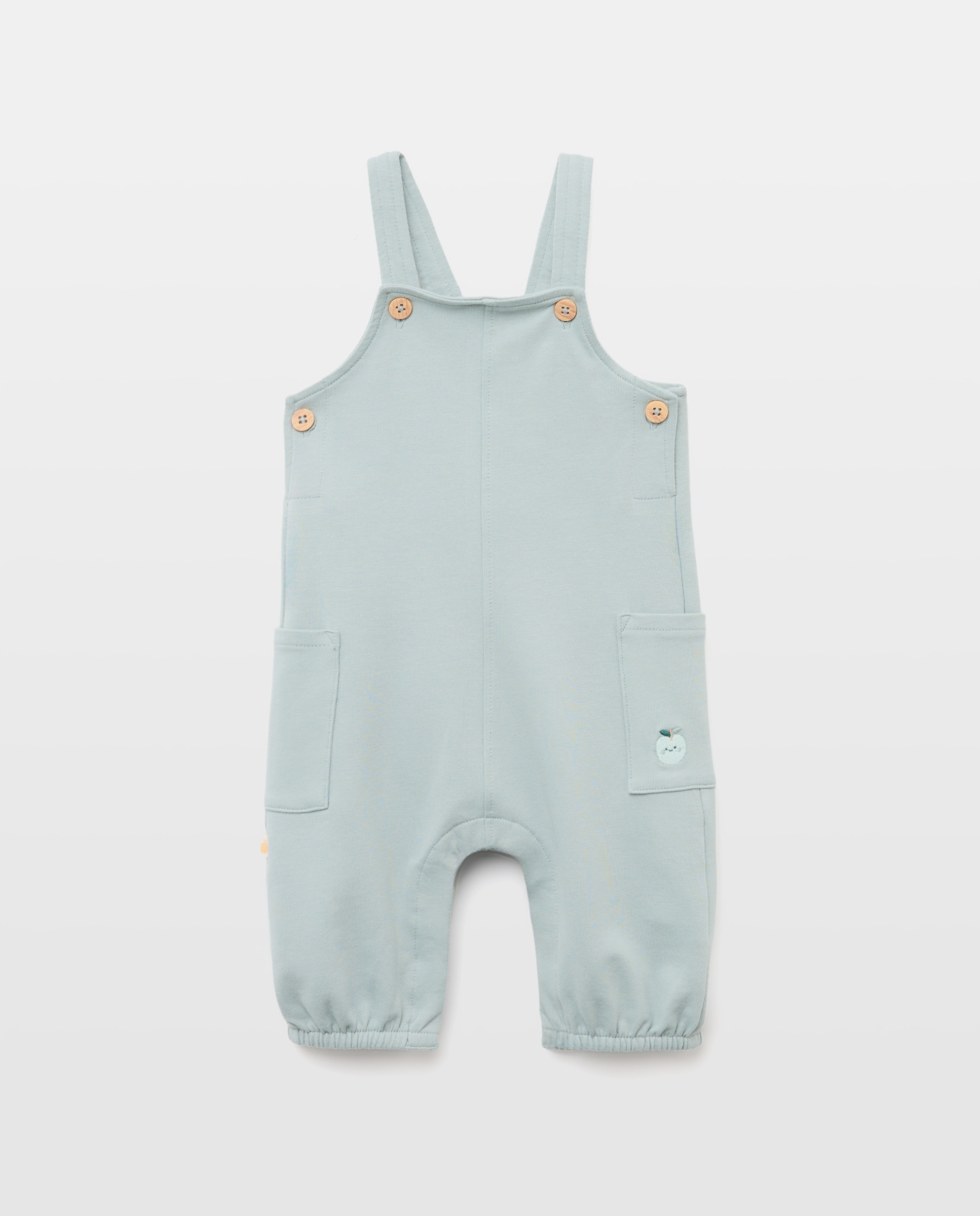 Jardineiras de Bebé com Calças de Felpa 510 Verde Claro-1