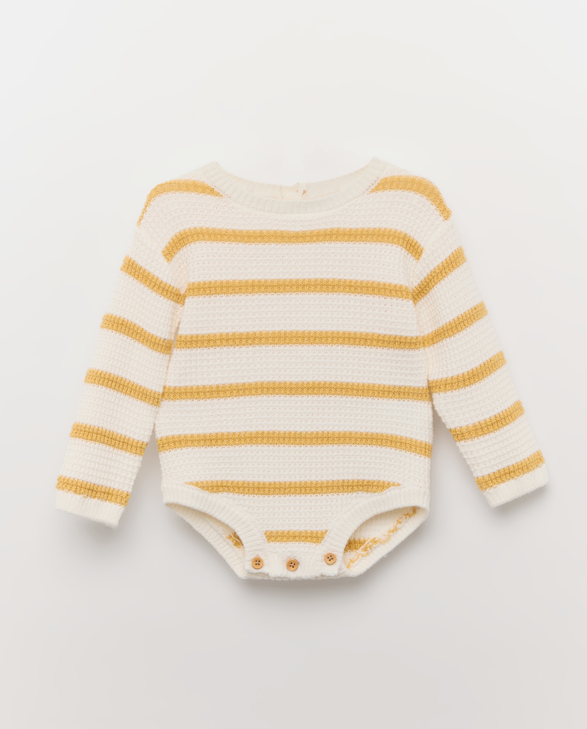 Imagem 0 de Babygrow de Tricot de Bebé às Riscas com Manga Comprida