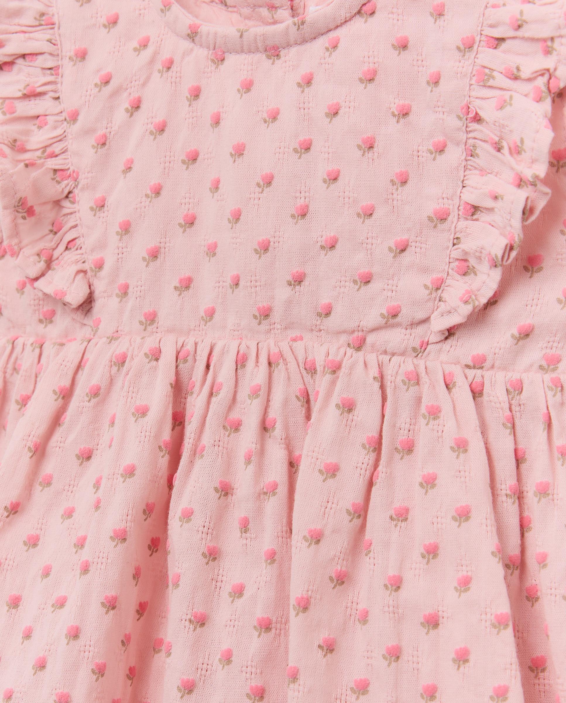 Vestido sem Mangas de Bebé Rosa-4