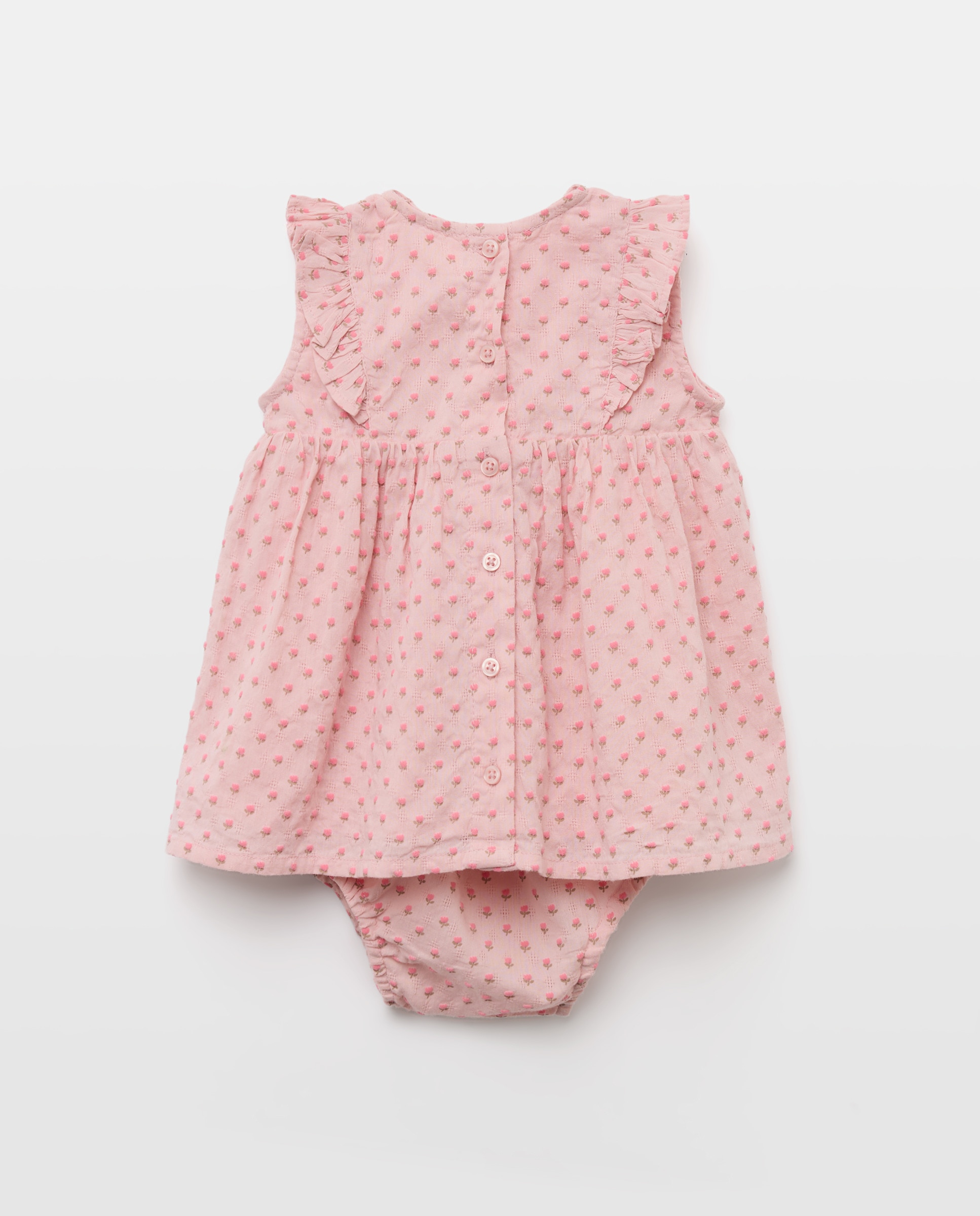 Vestido sem Mangas de Bebé Rosa-2