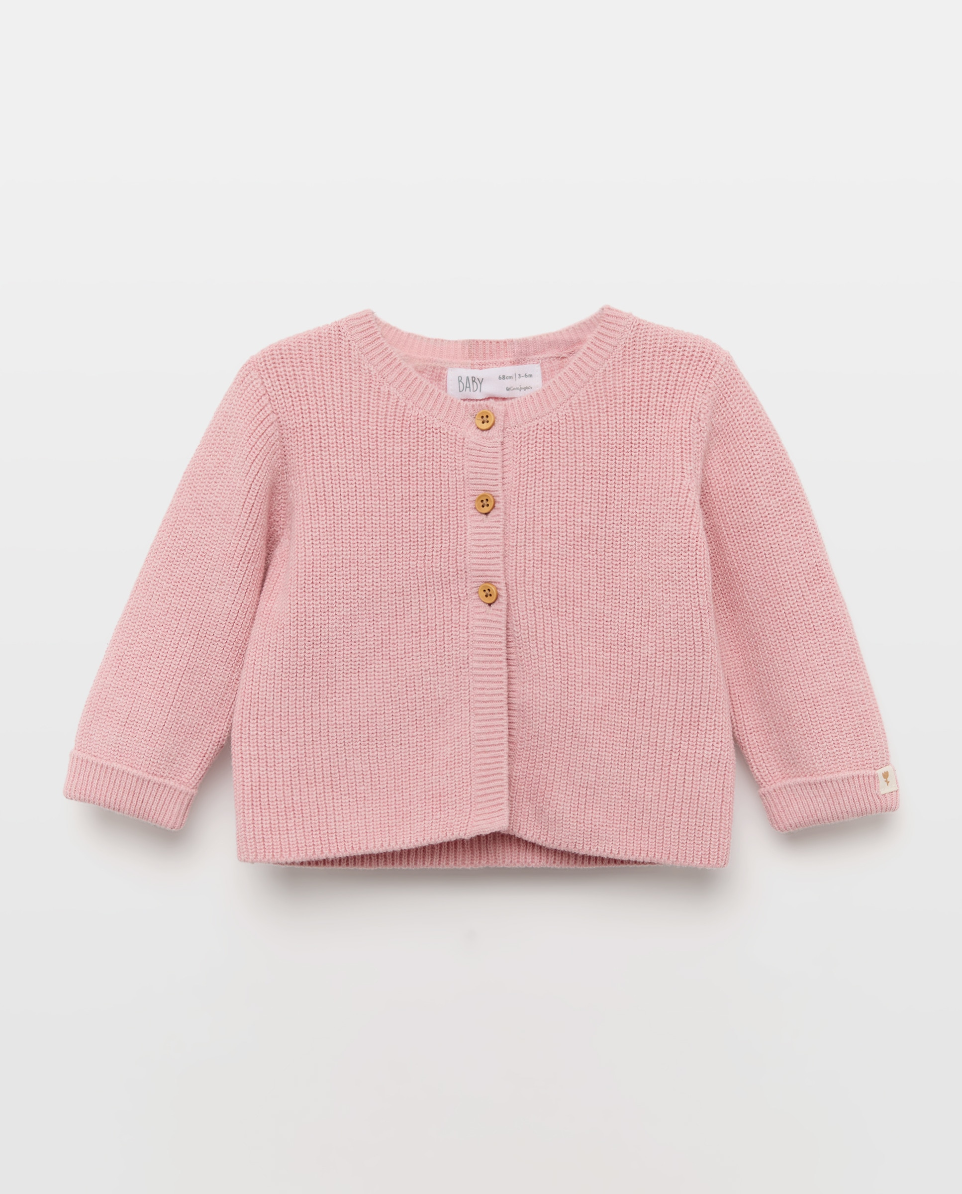 Casaco de Tricot de Bebé Baby El Corte Inglés 200 Rosa-1