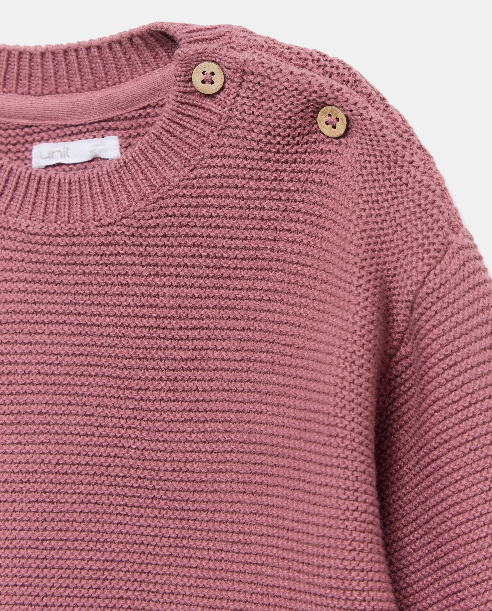 Jersey de bebé cuello caja punto liso Morado-3
