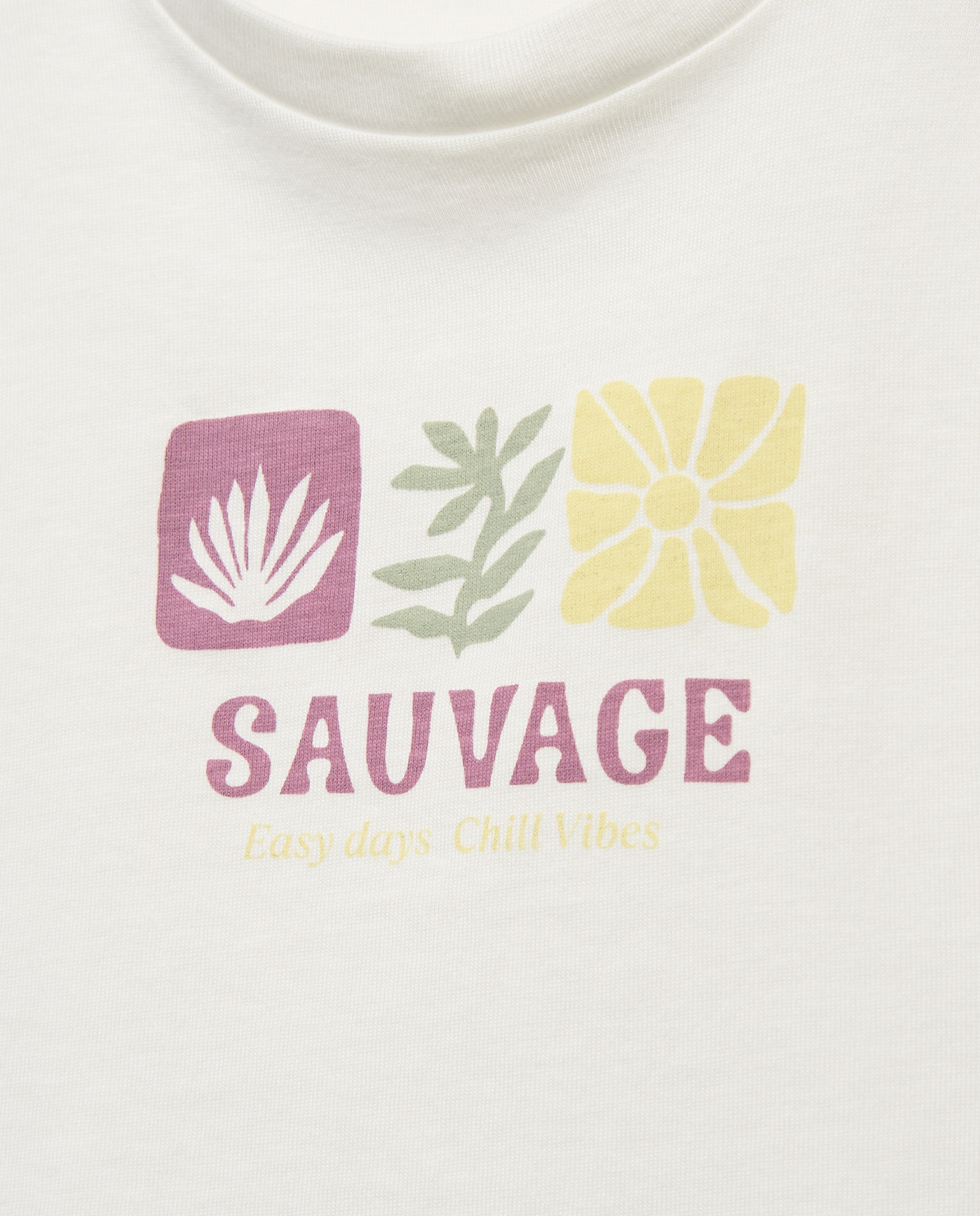 Camiseta de bebé estampada manga larga Blanco-3