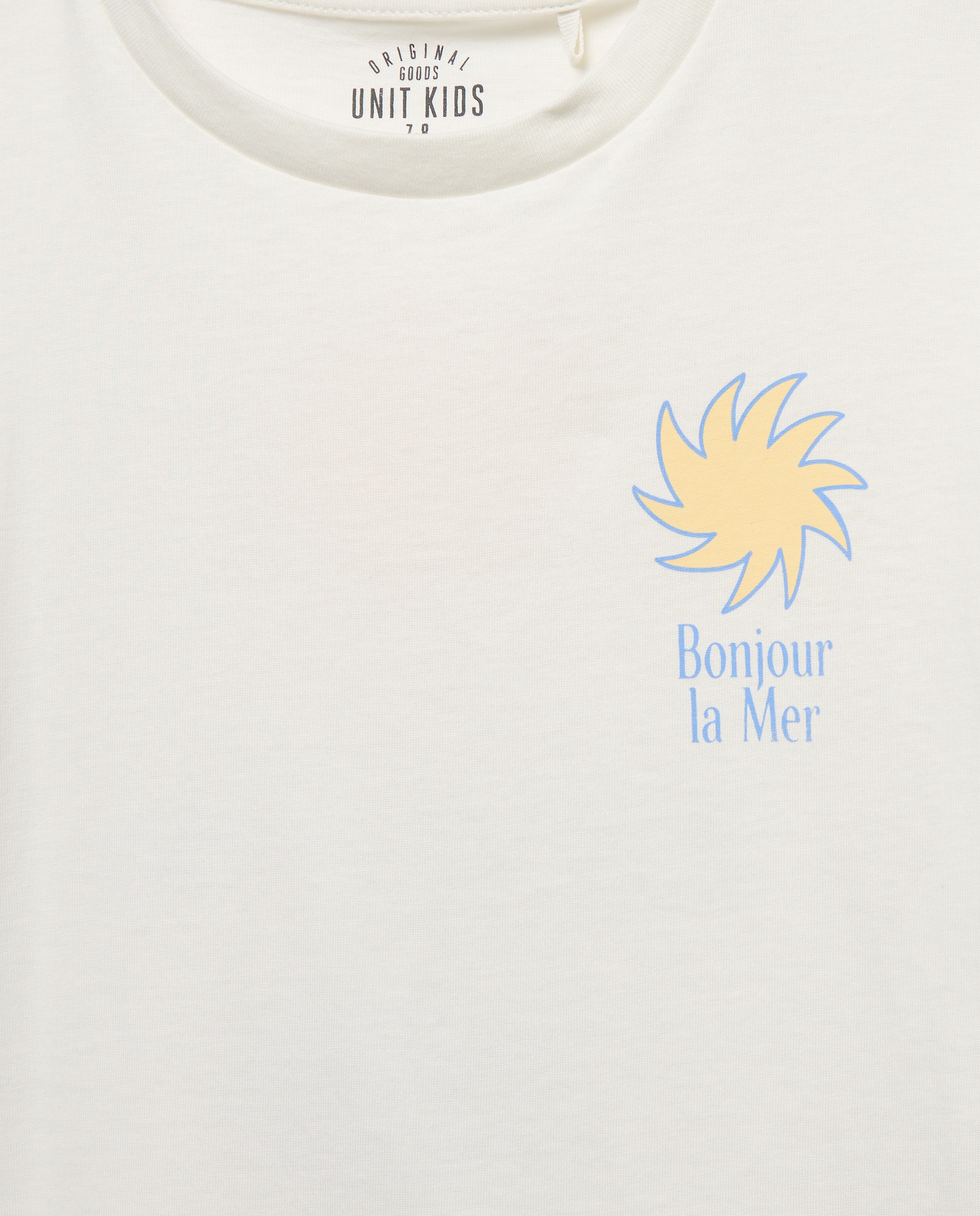 Camiseta de niño estampada manga corta Blanco-3