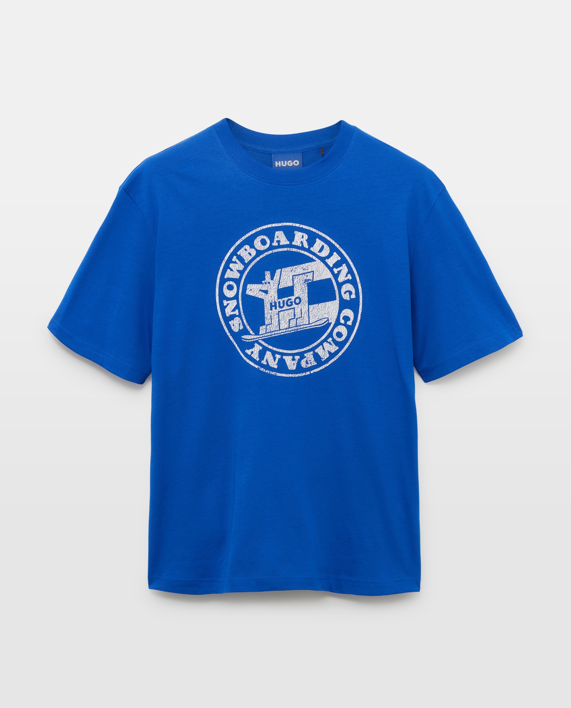 T-shirt com manga curta Azul-5