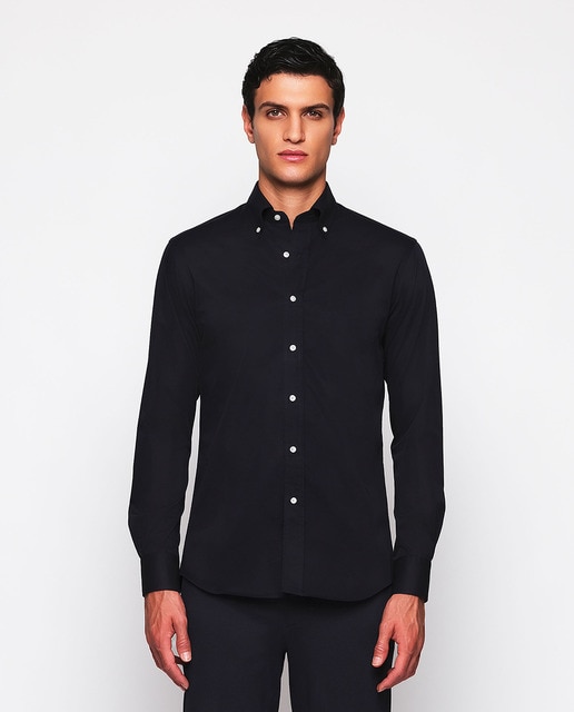 Imagen 0 de Camisa de hombre casual manga larga lisa Tallas Grandes