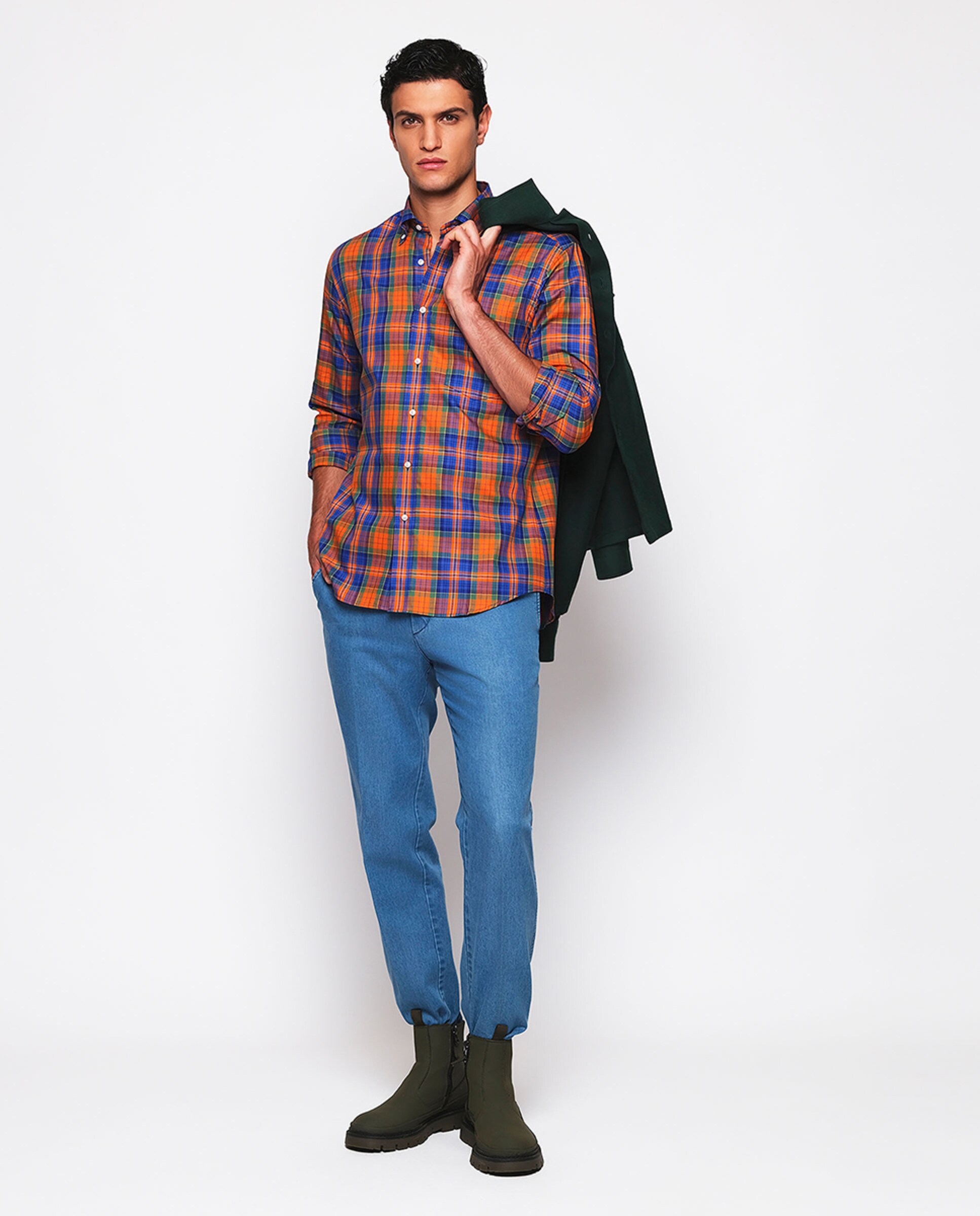 Sobrecamisa Regular Fit - Verde Caqui Oscuro - HOMBRE | H&M ES