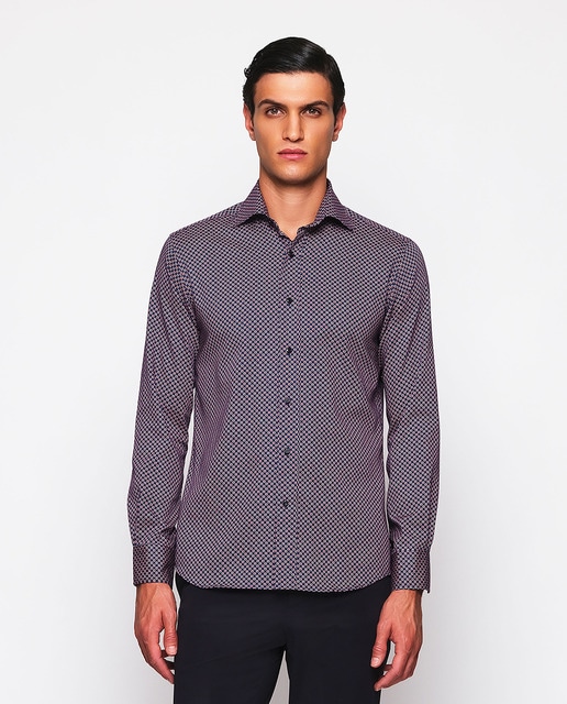 Imagen 0 de Camisa de hombre casual manga larga estampado Tallas Grandes