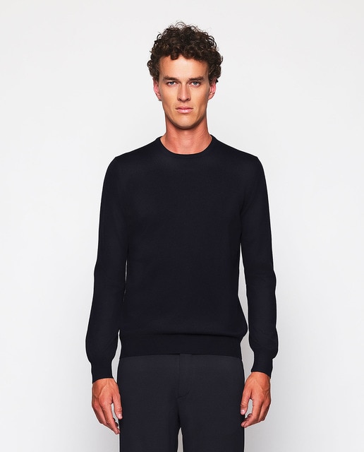 Imagem 0 de Camisola de Malha de Lã Merino com Gola Redonda Tamanhos Grandes