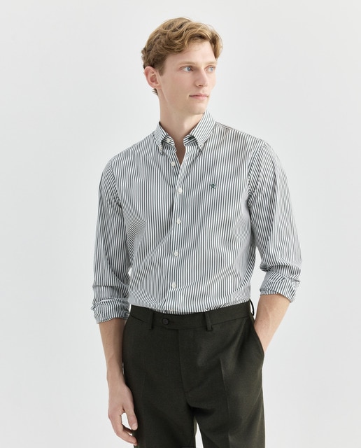 Imagen 0 de Camisa de hombre classic fit de rayas bengala.