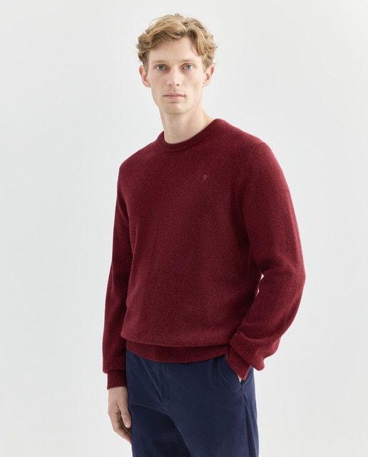 Imagem 0 de Camisola de Malha Lisa com Gola Redonda e Logótipo Bordado