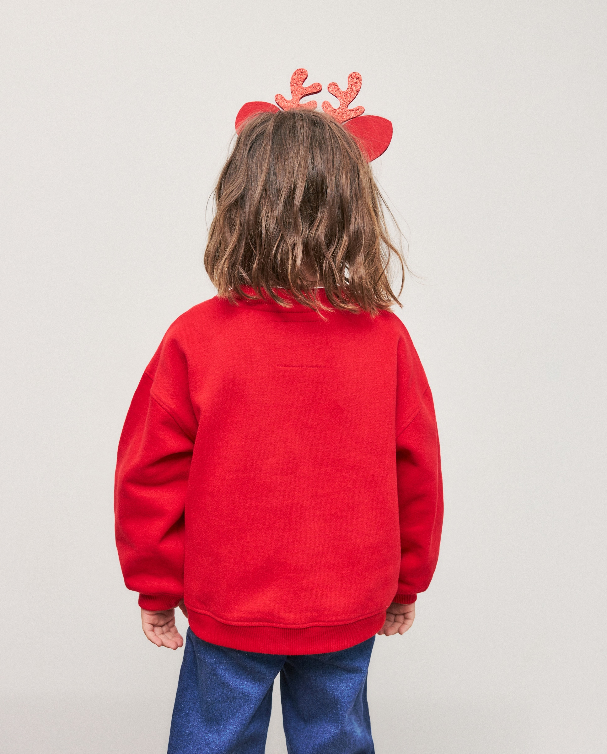 Sweatshirt Natalícia Licença Stitch Vermelho-3