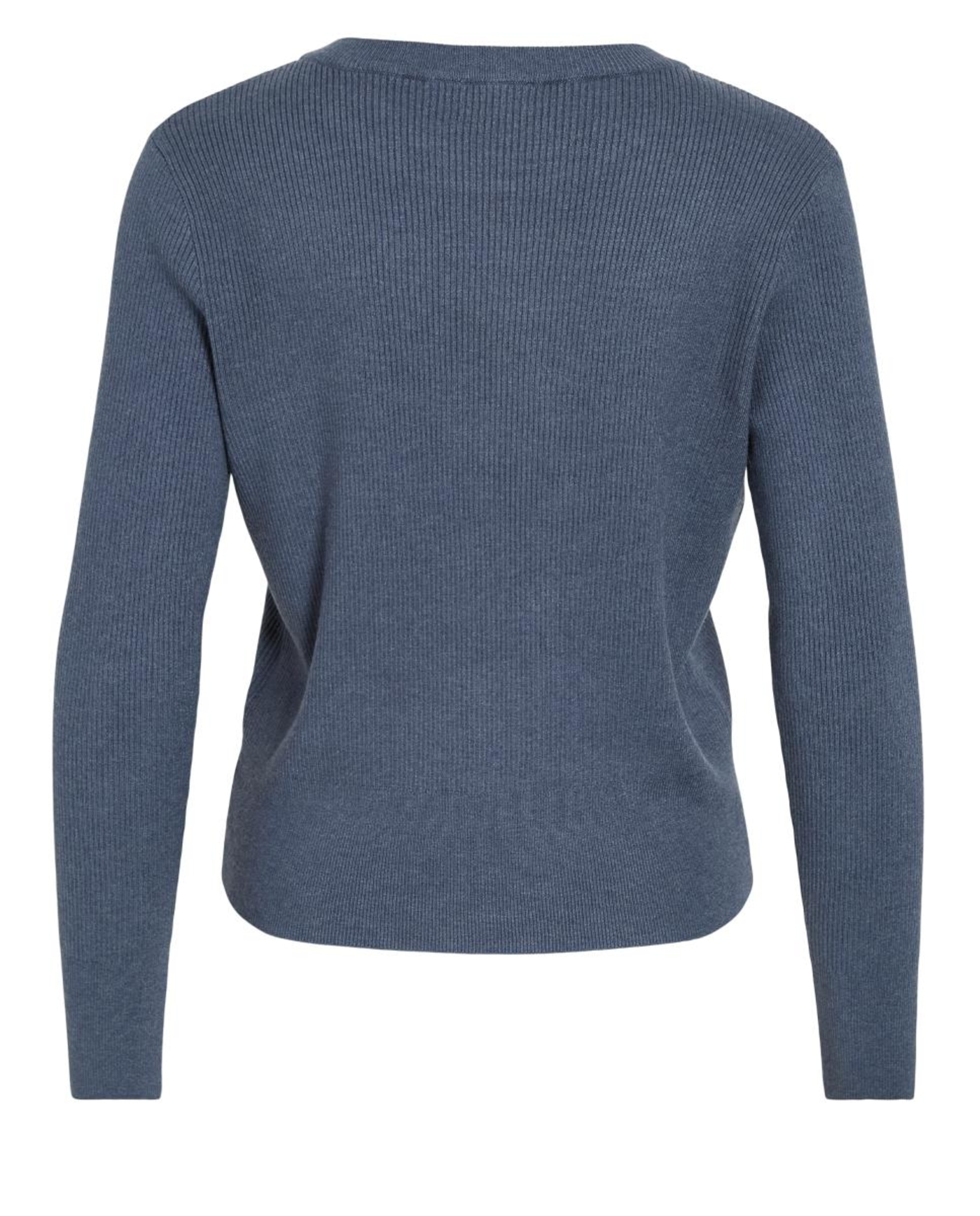 Camisola de malha com decote redondo Azul-índigo-6