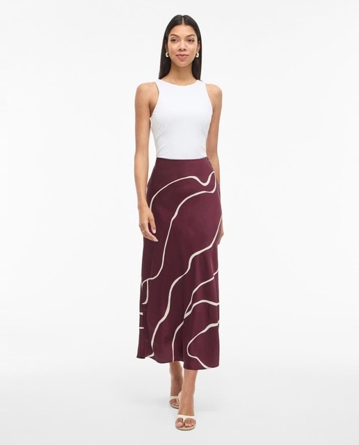 Imagem 0 de Saia Midi Fluida Acetinada