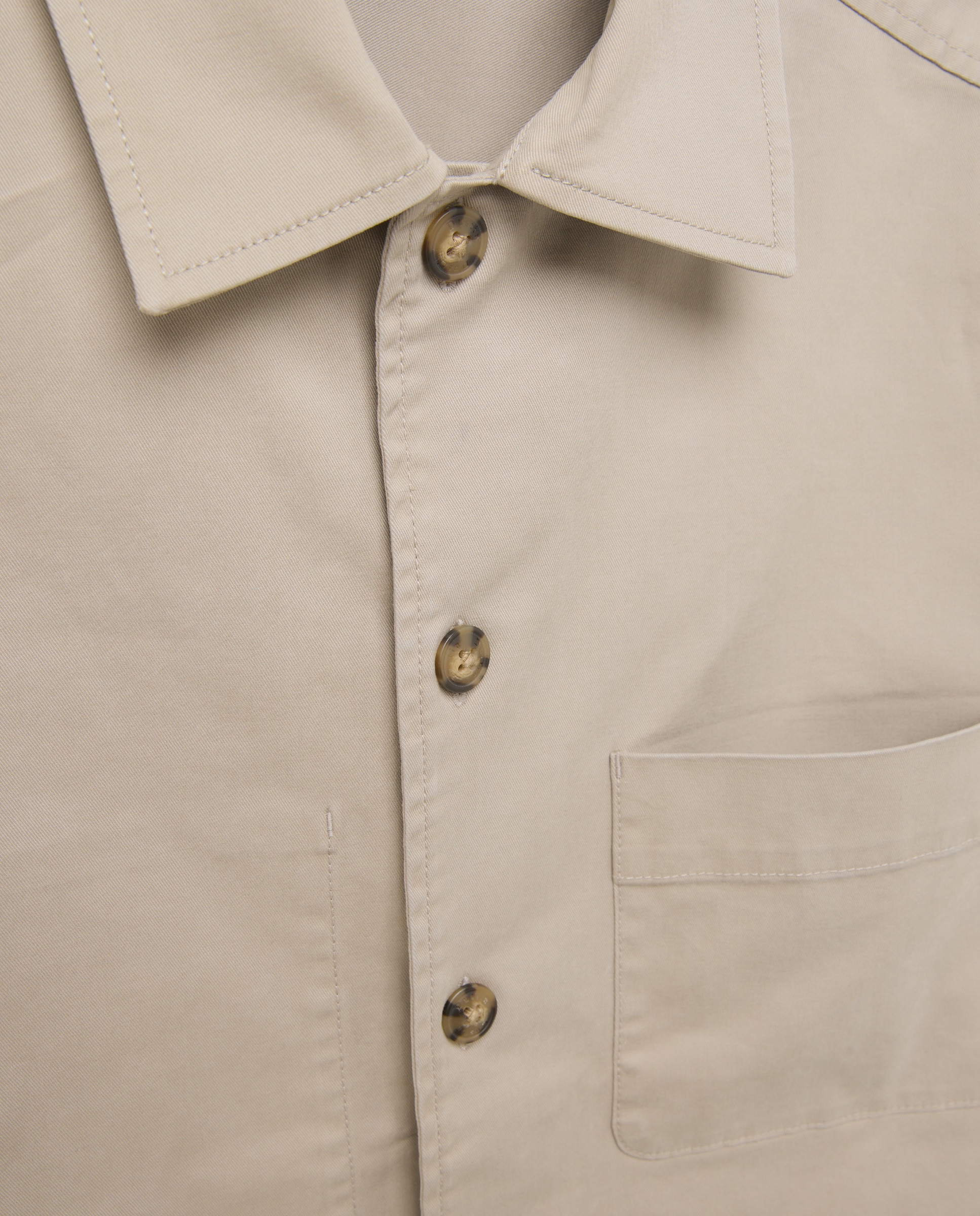 Sobrecamisa de Algodão com Lavagem e Bolsos Pedra-6