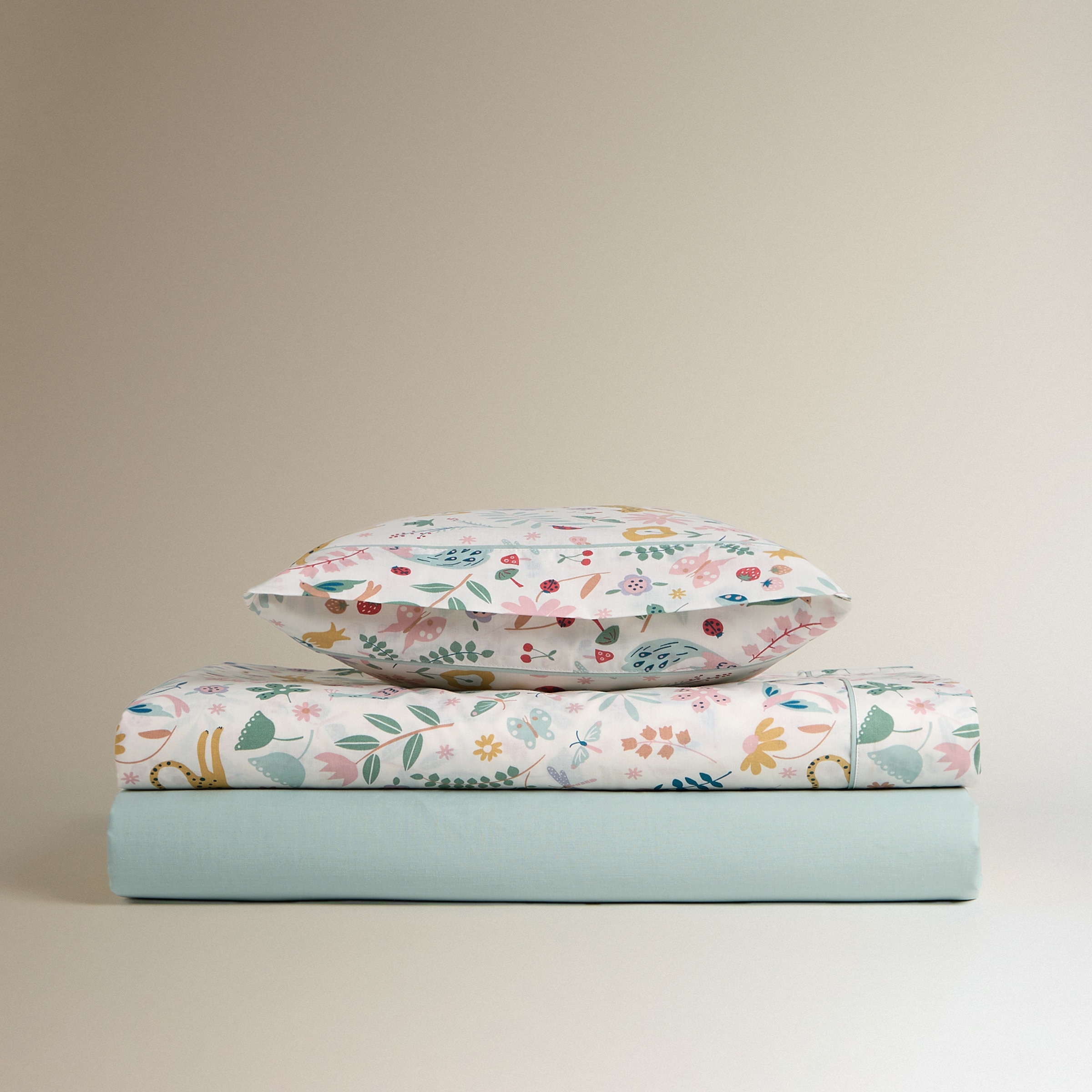 Conjunto de Lençóis com Lençol Ajustável Jardim Multicolor-6