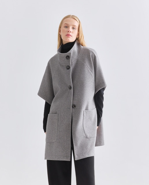 Imagen 0 de Capa jaspeada con bolsillos